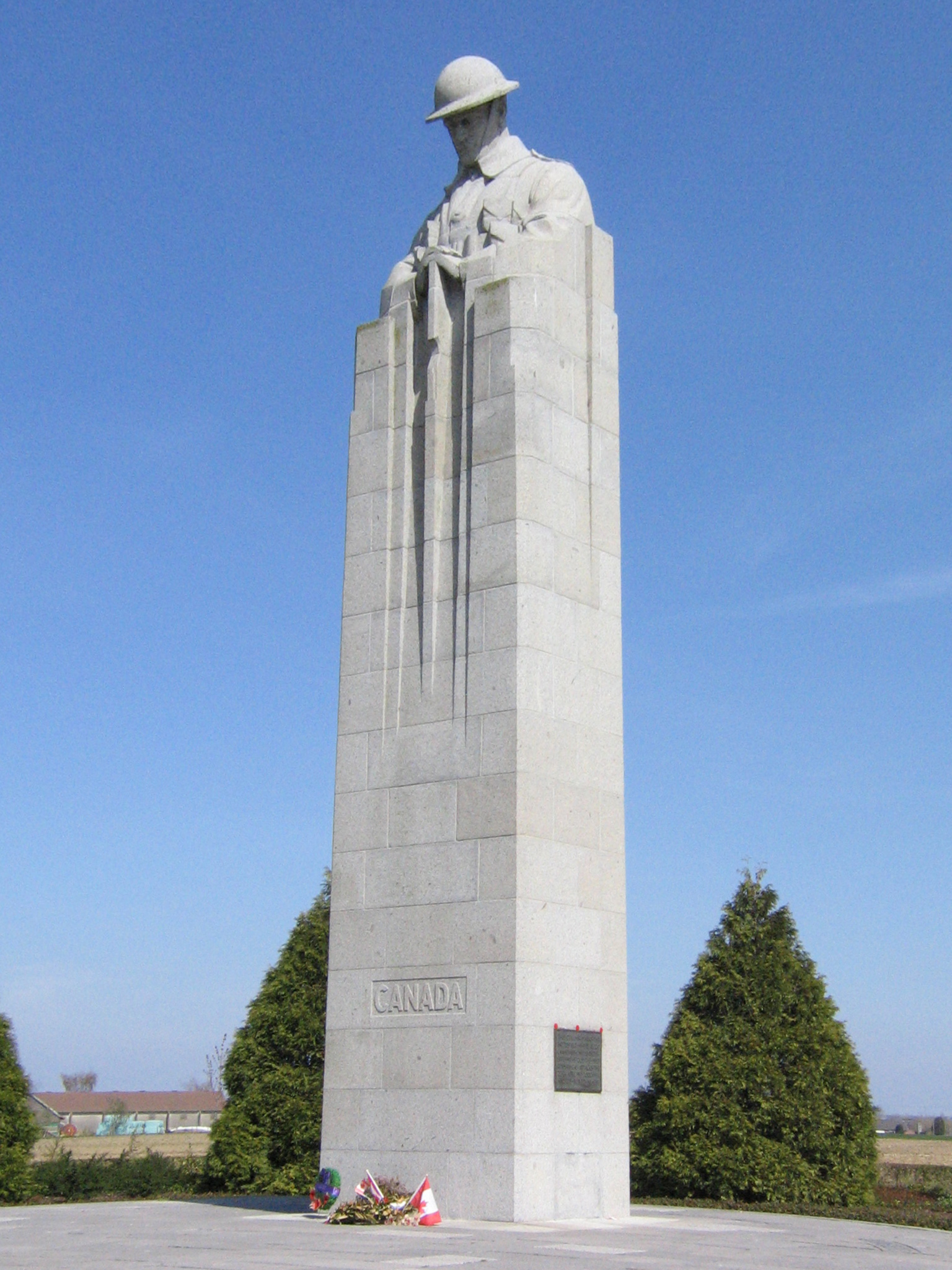 A image of the Saint Julien Memorial in Belgium I took in 2007 showing the front and sides of the memorial.