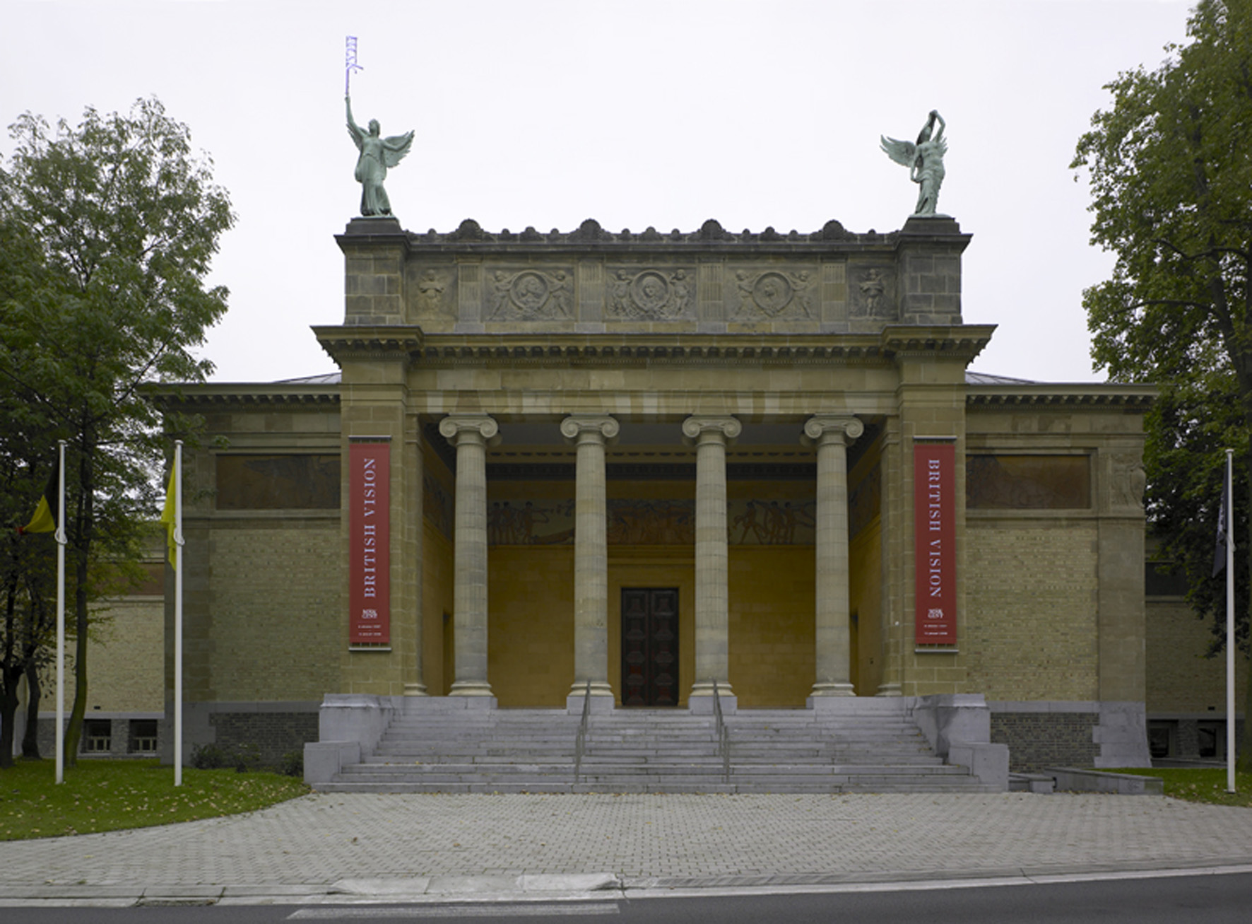 Front view of the Museum of Fine Arts in Ghent Belgium