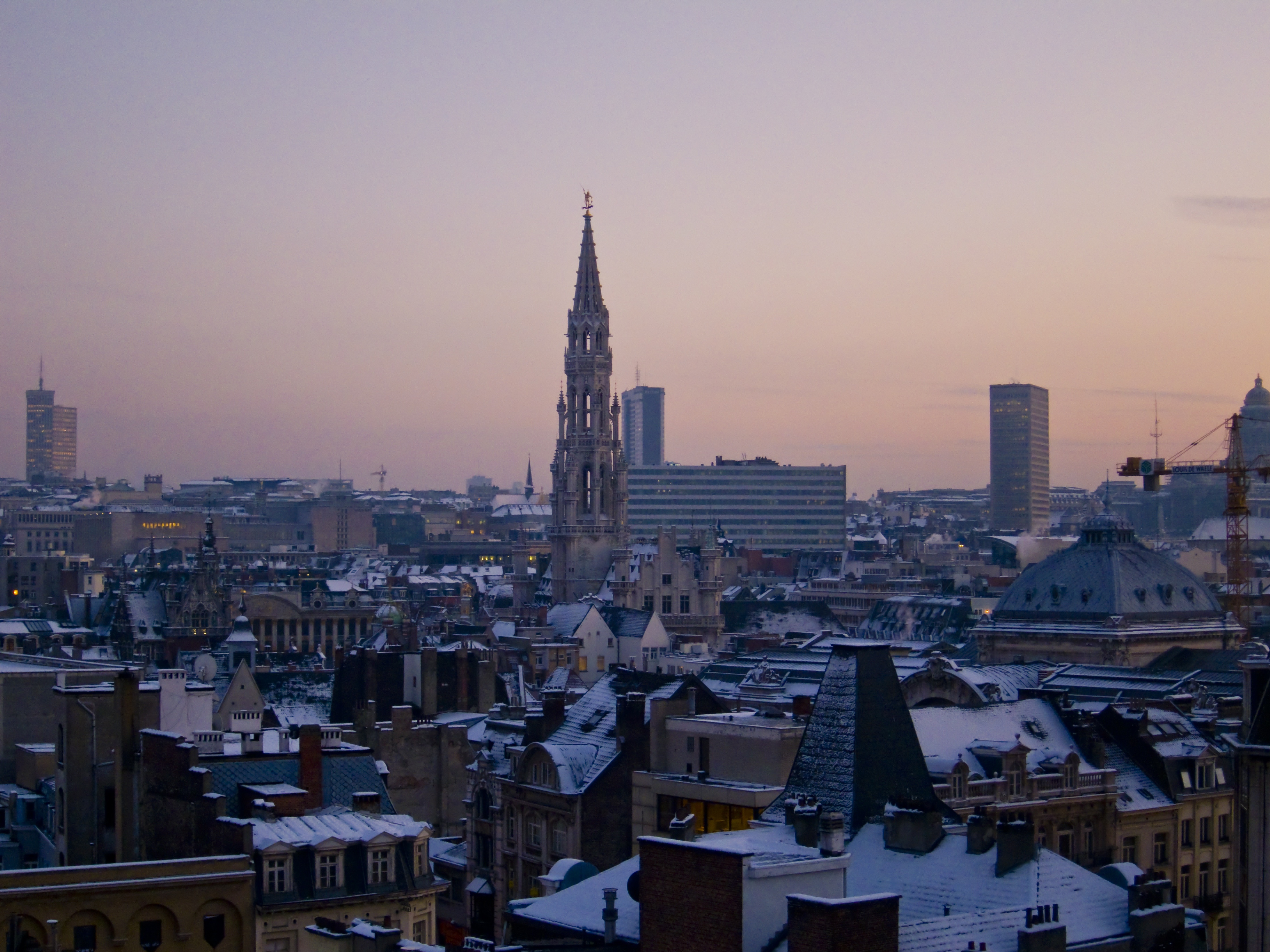 Grand Place at sunset, Brussels.