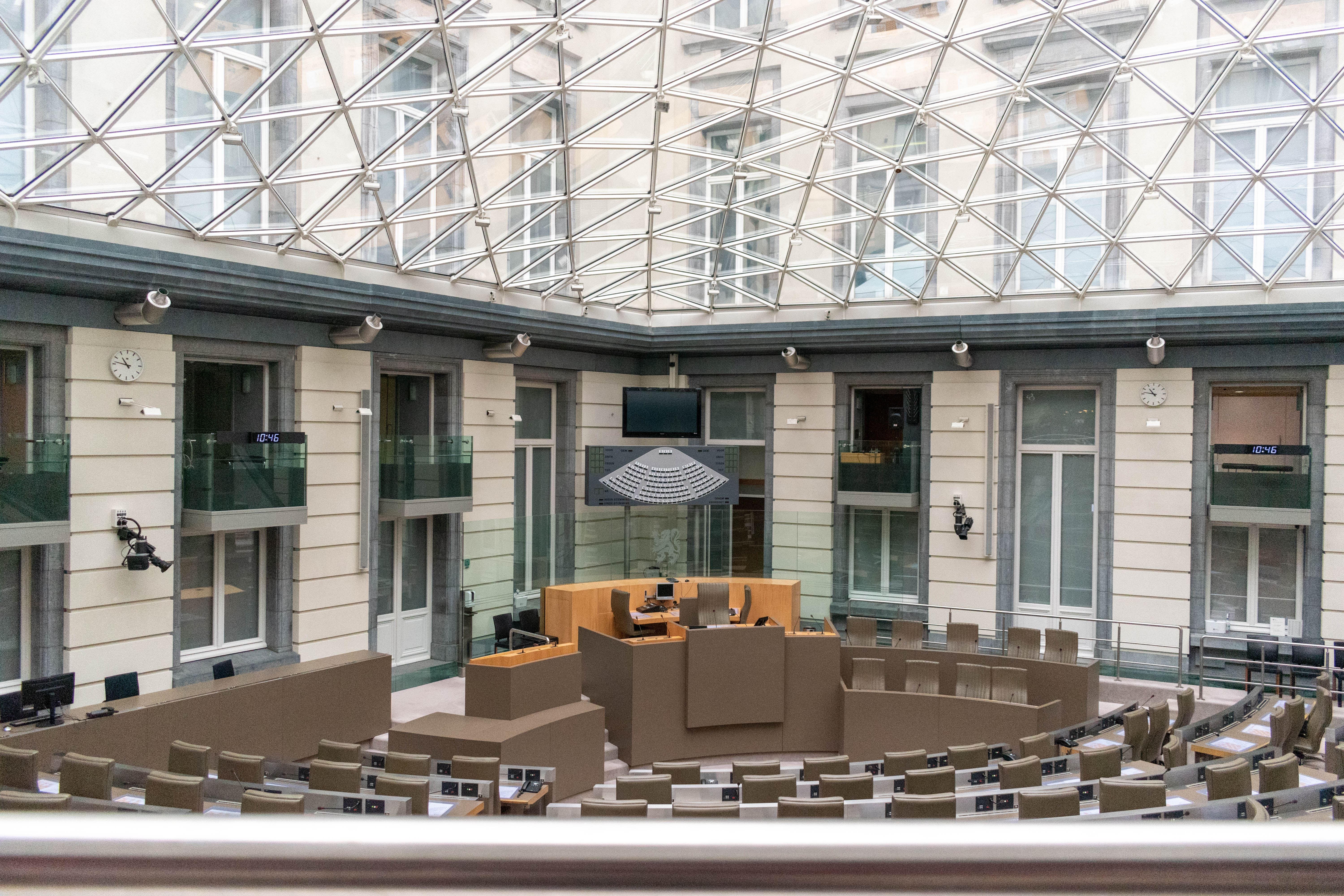 The Flemish Parliament Photographed from the visitor's seats