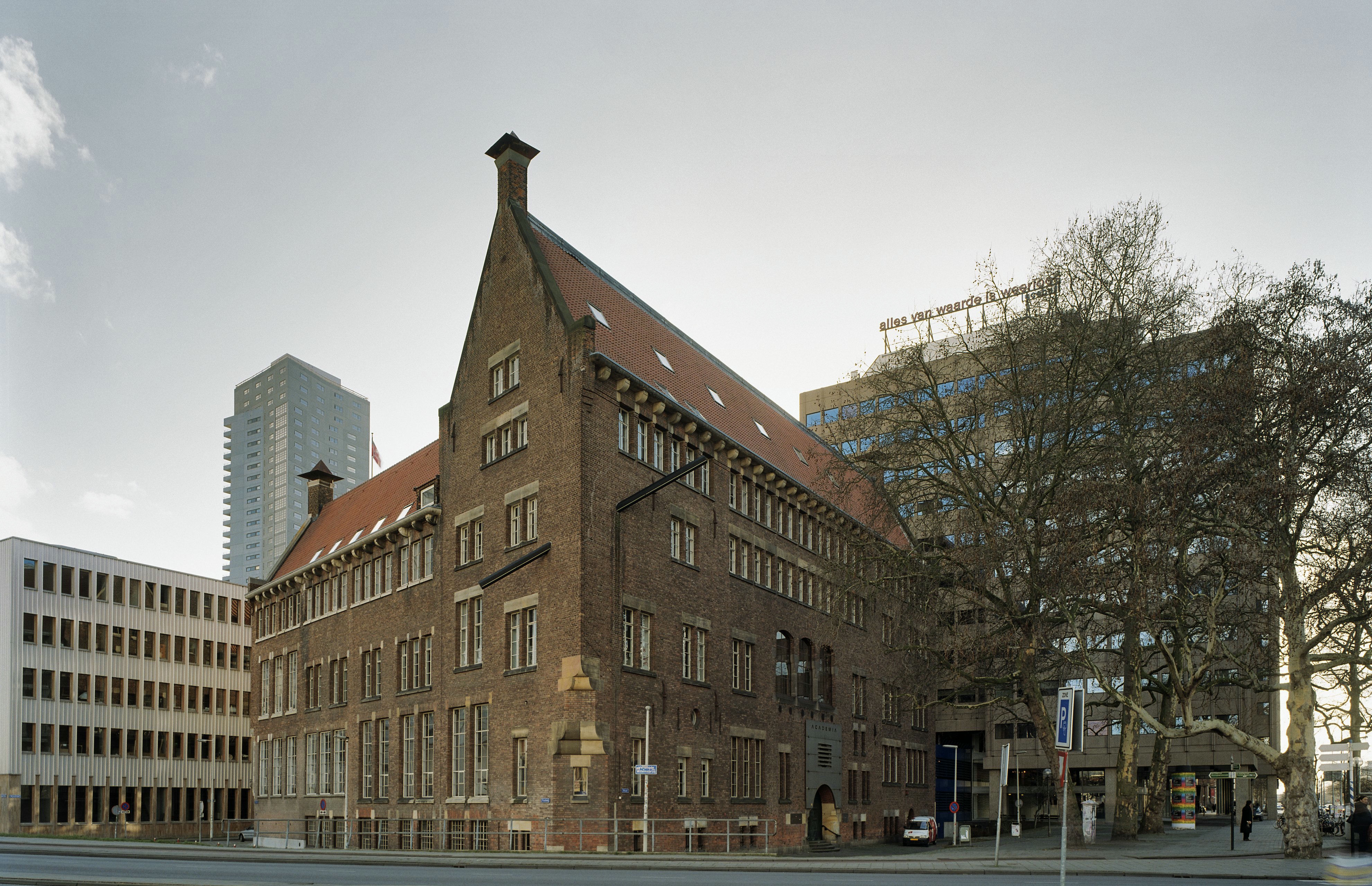 Willem de Kooning Academie: Overzicht rechterzijgevel