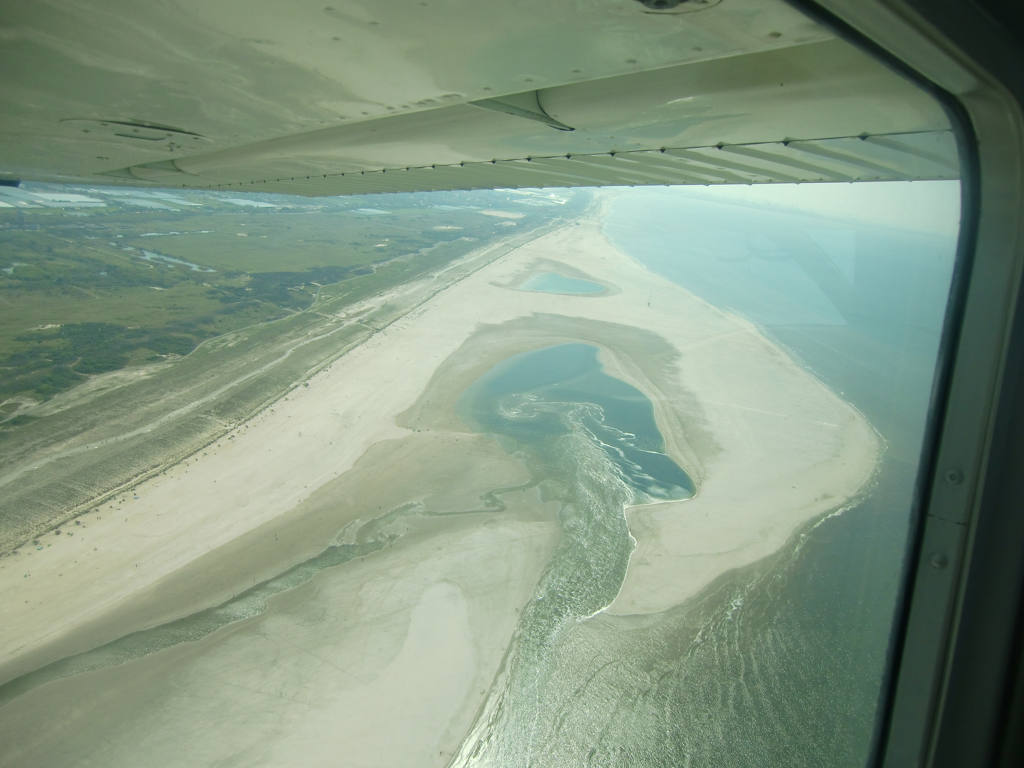 Zandmotor vanuit de lucht