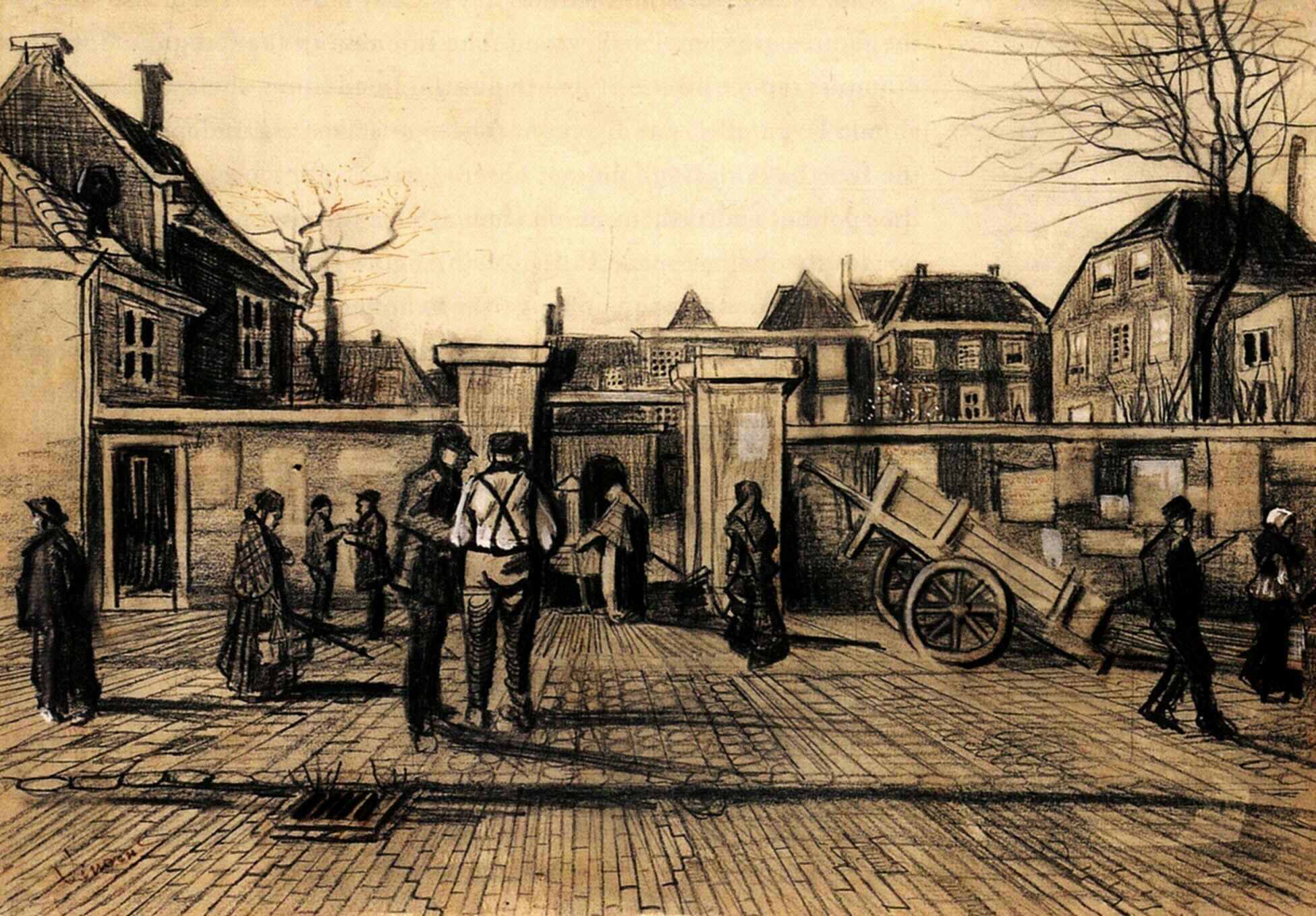 The (back-) entrance of the City Bank of Loans at the Korte Lombardstreet in The Hague, the Netherlands.