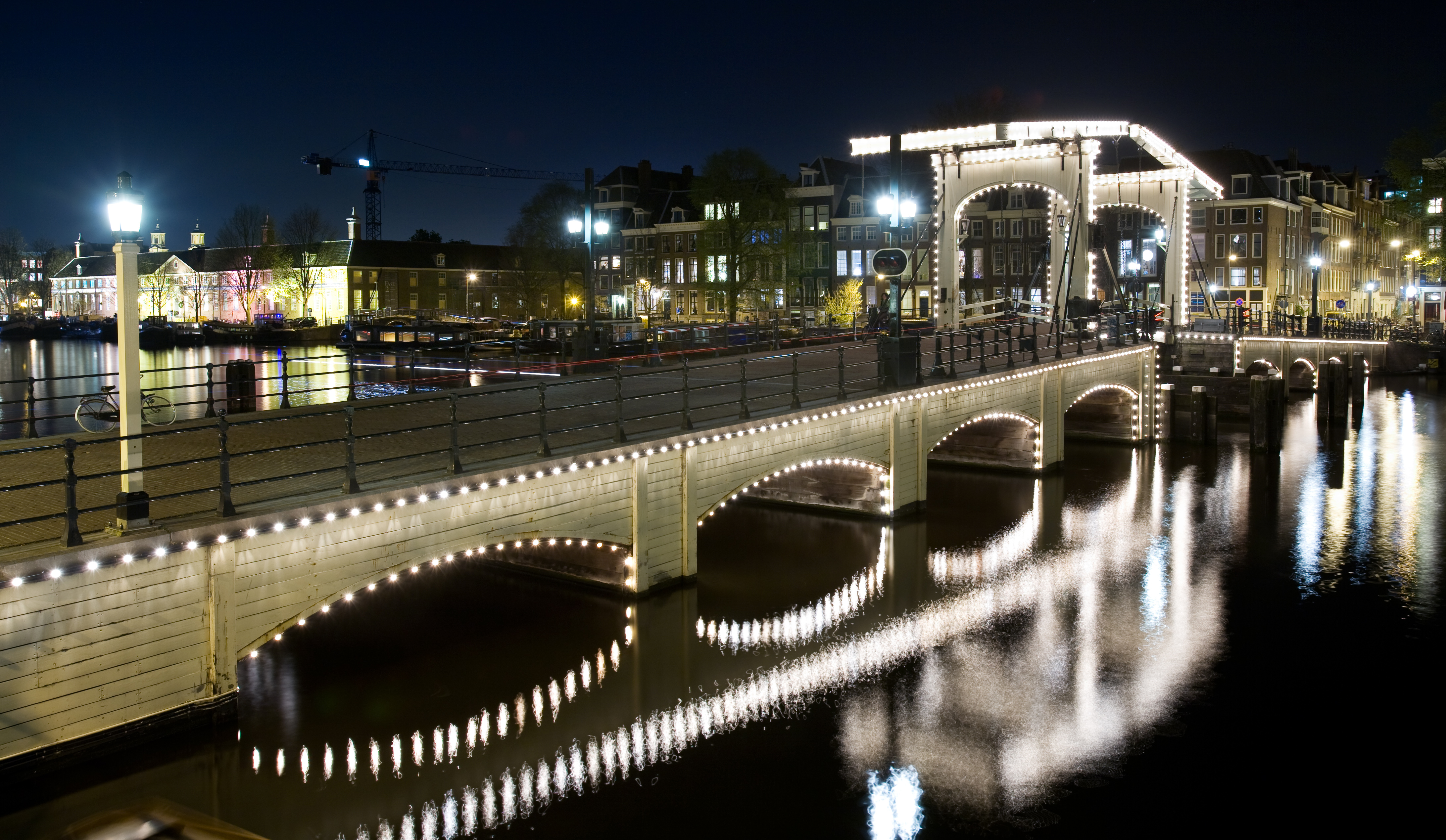 Magere Brug Bridge Amsterdam, The Netherlands