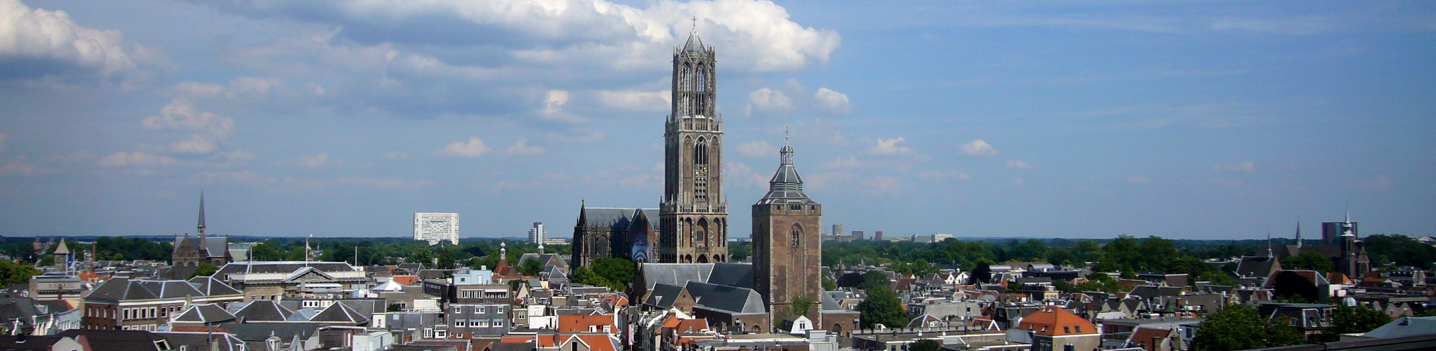 Panorama Utrecht met Dom en Buurkerk