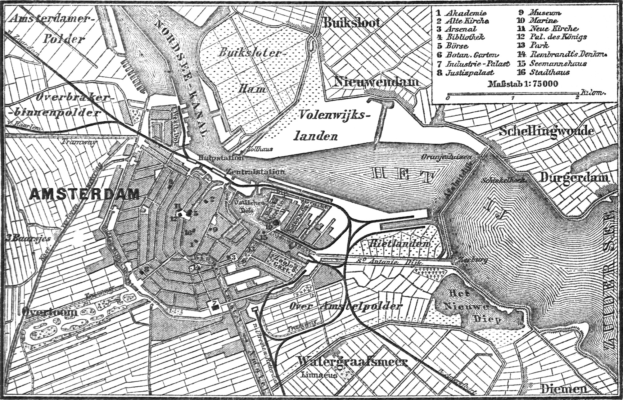 Situationsplan von Amsterdam