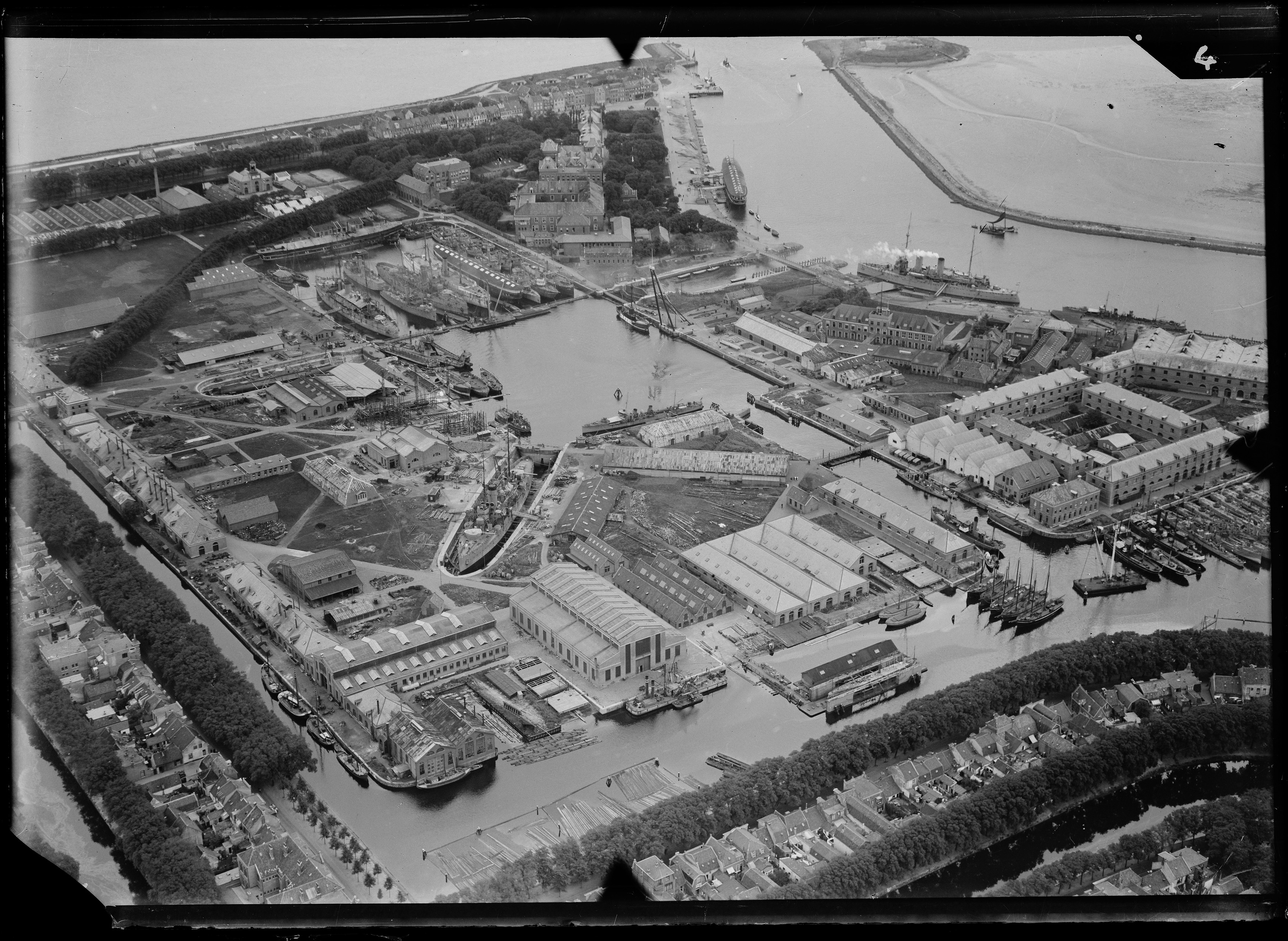 Aerial photograph of Den Helder, The Netherlands