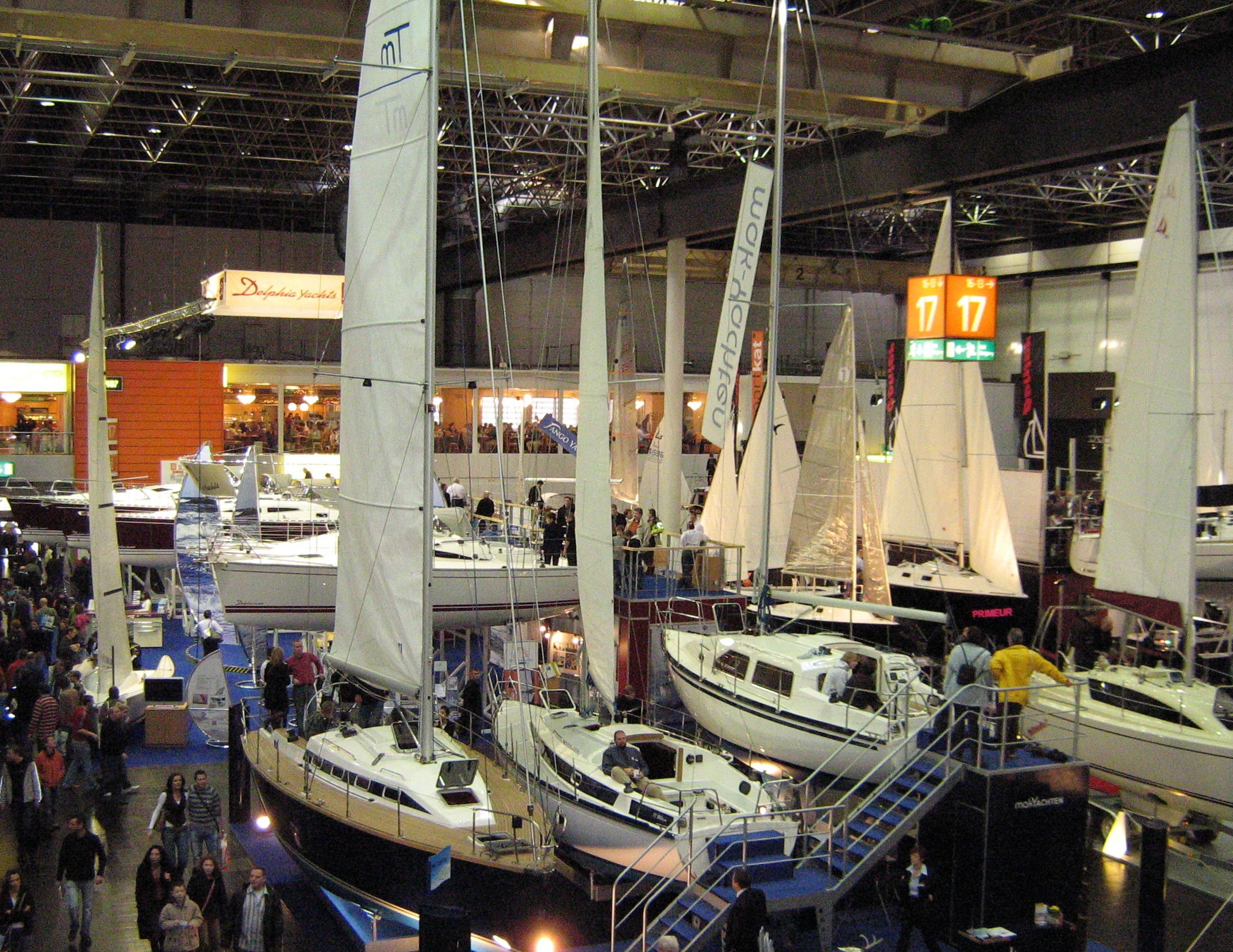 View of an exhibition hall of the exhibition "boot" in Düsseldorf, germany