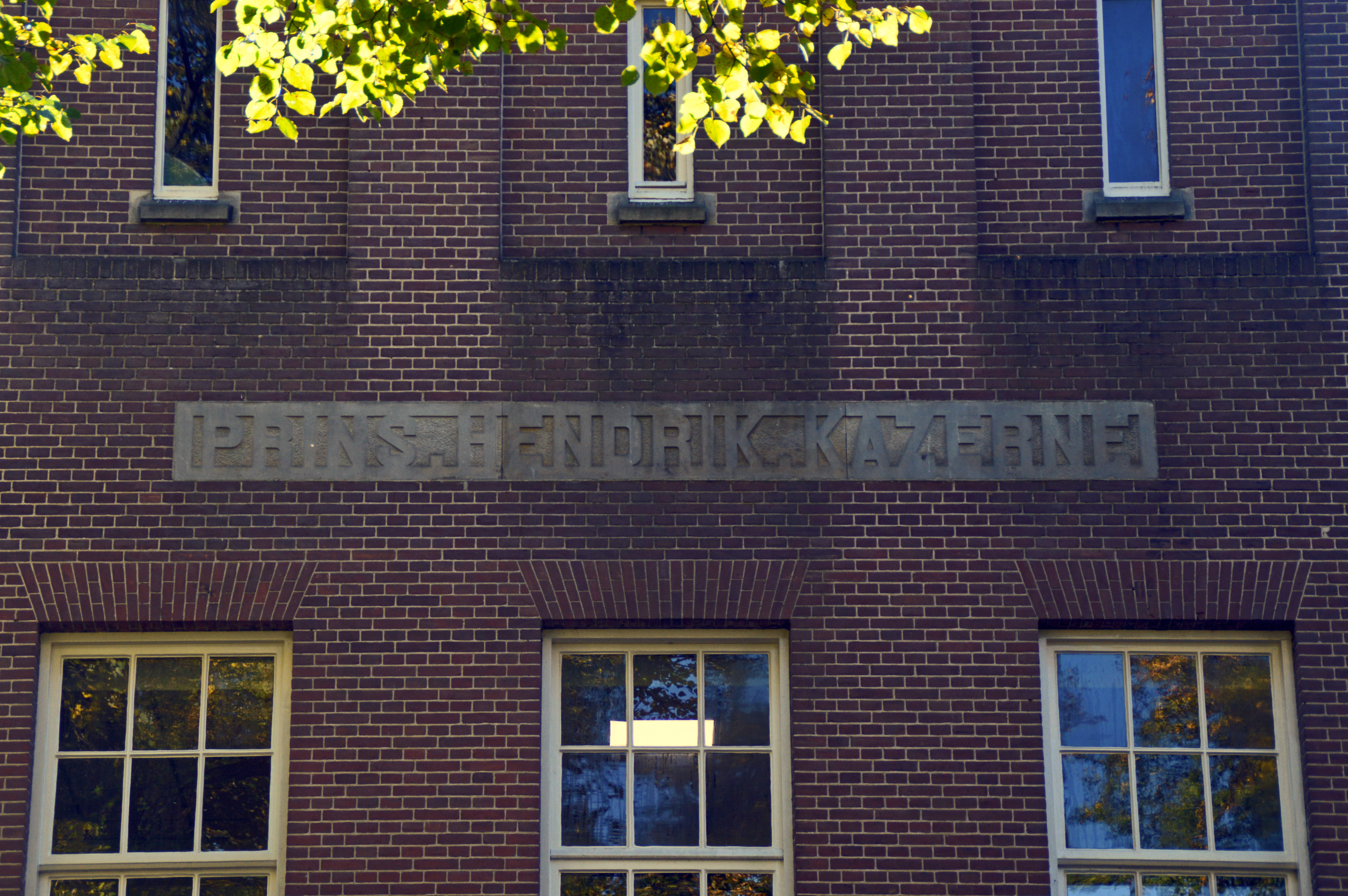 Prins Hendrick barracks facade with name , hengstdal, Nijmegen