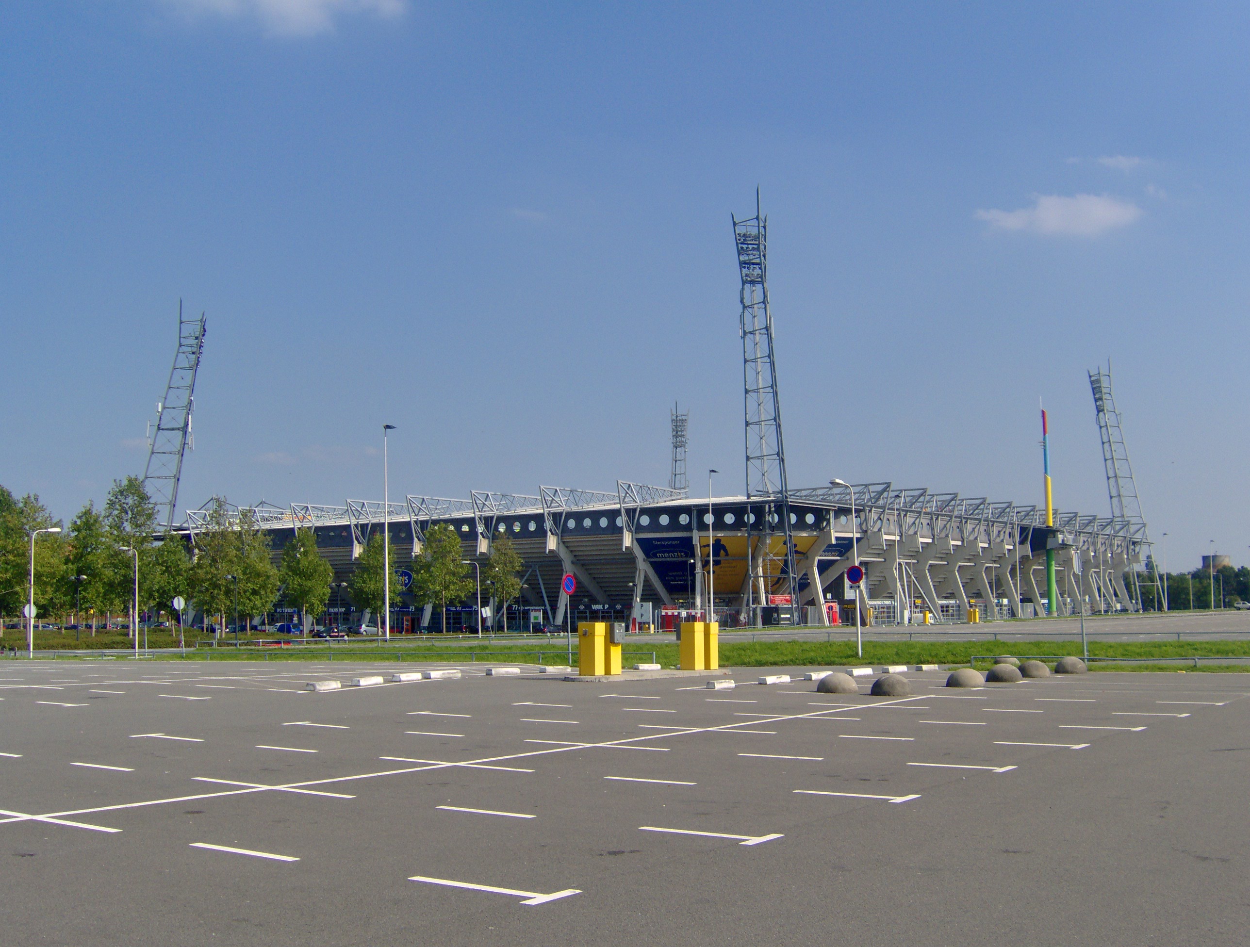 The Arke Stadion, the soccer stadium of FC Twente from Enschede, Netherlands (before it was expanded and renamed to De Grolsch Veste). Seen from the west.