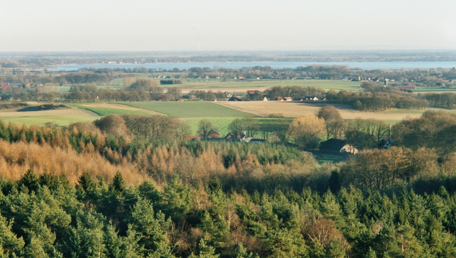 Blick über die Dammer Berge Richtung Dümmer vom Aussichtsturm Mordkulenberg aus