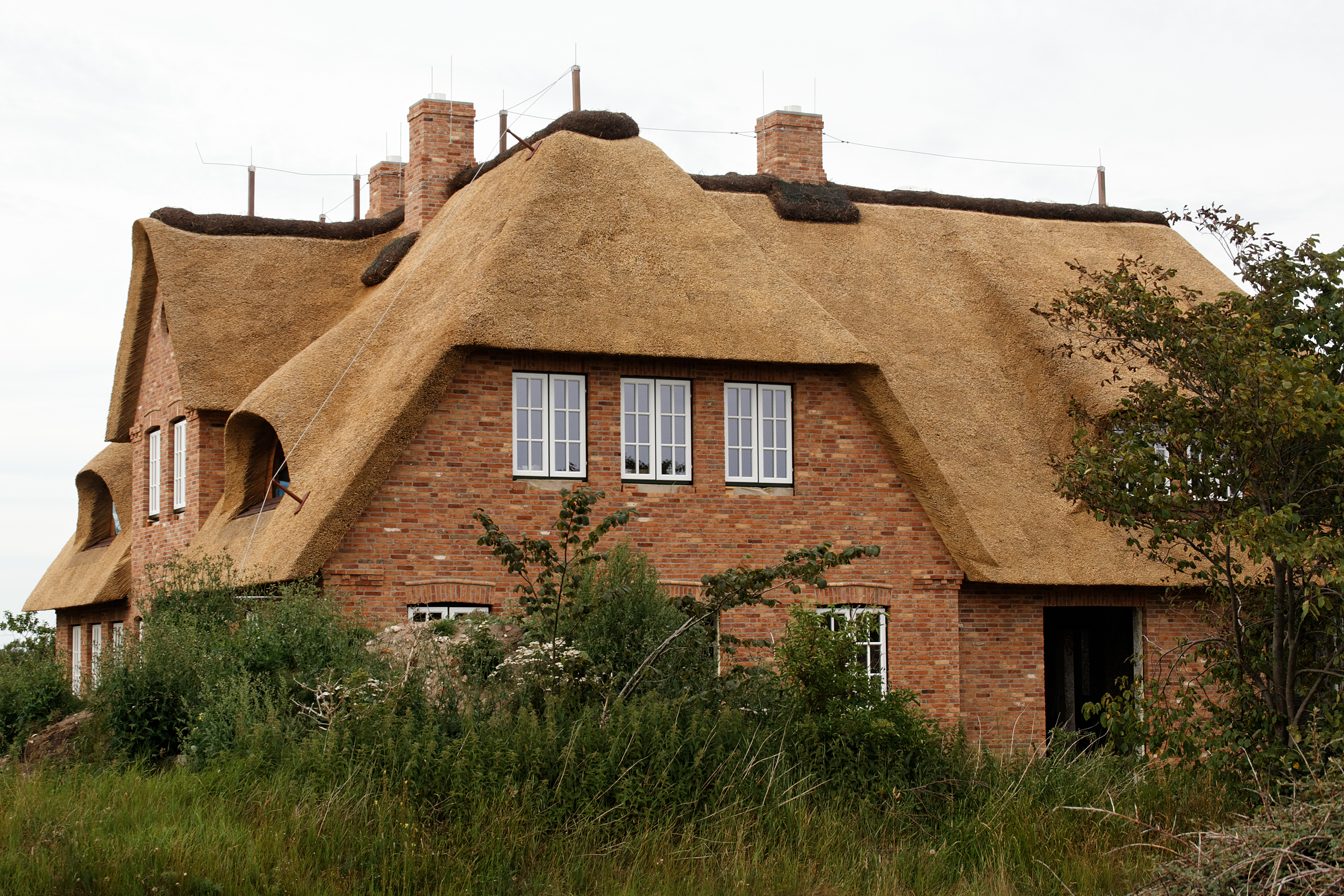 Neu gebautes Friesenhaus in Utersum, Insel Föhr.