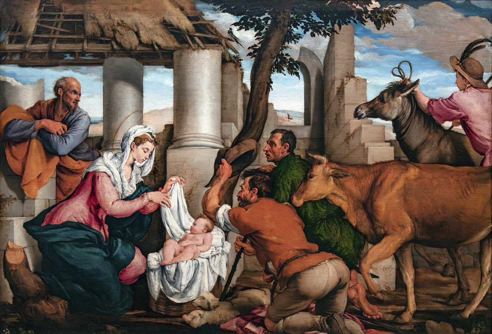 (Venice) Adoration of the shepherds by Jacopo Dal Ponte Bassano - gallerie Accademia Venice.jpg