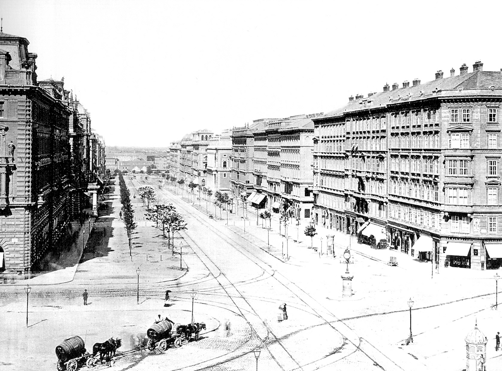 Der Schottenring in Wien um 1875