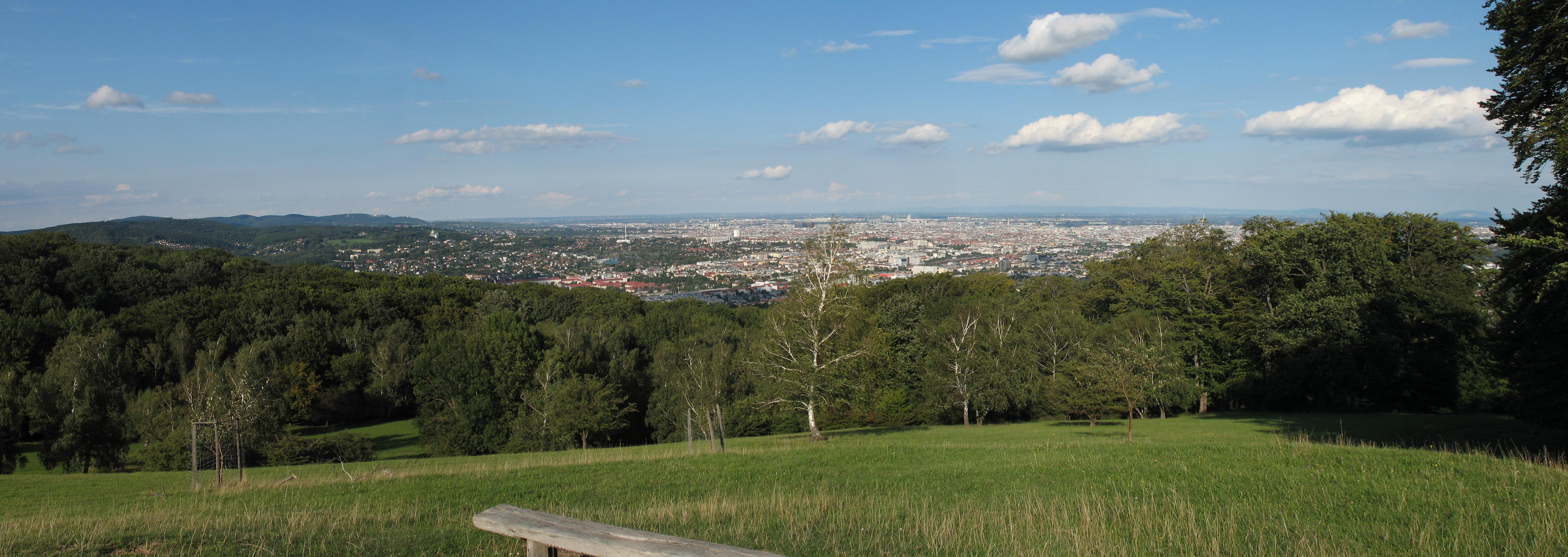 Panoramic view from Lainzer Tiergarten in Vienna, Austria