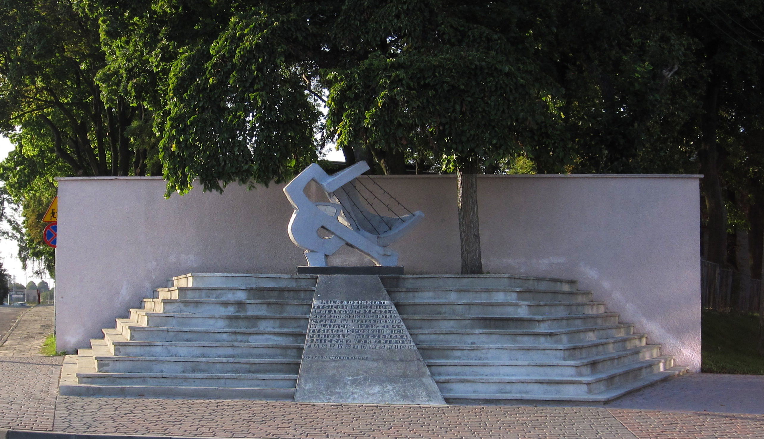 Działdowo - A monument commemmorating the victims of the concentration camp KL Soldau set up by Nazi Germany in Działdowo during World War II