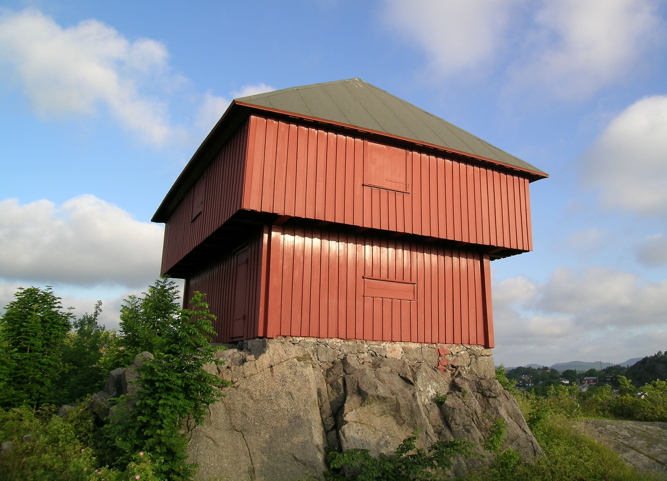 Blokkhus (blockhouse), Stavern, Larvik, Norway.