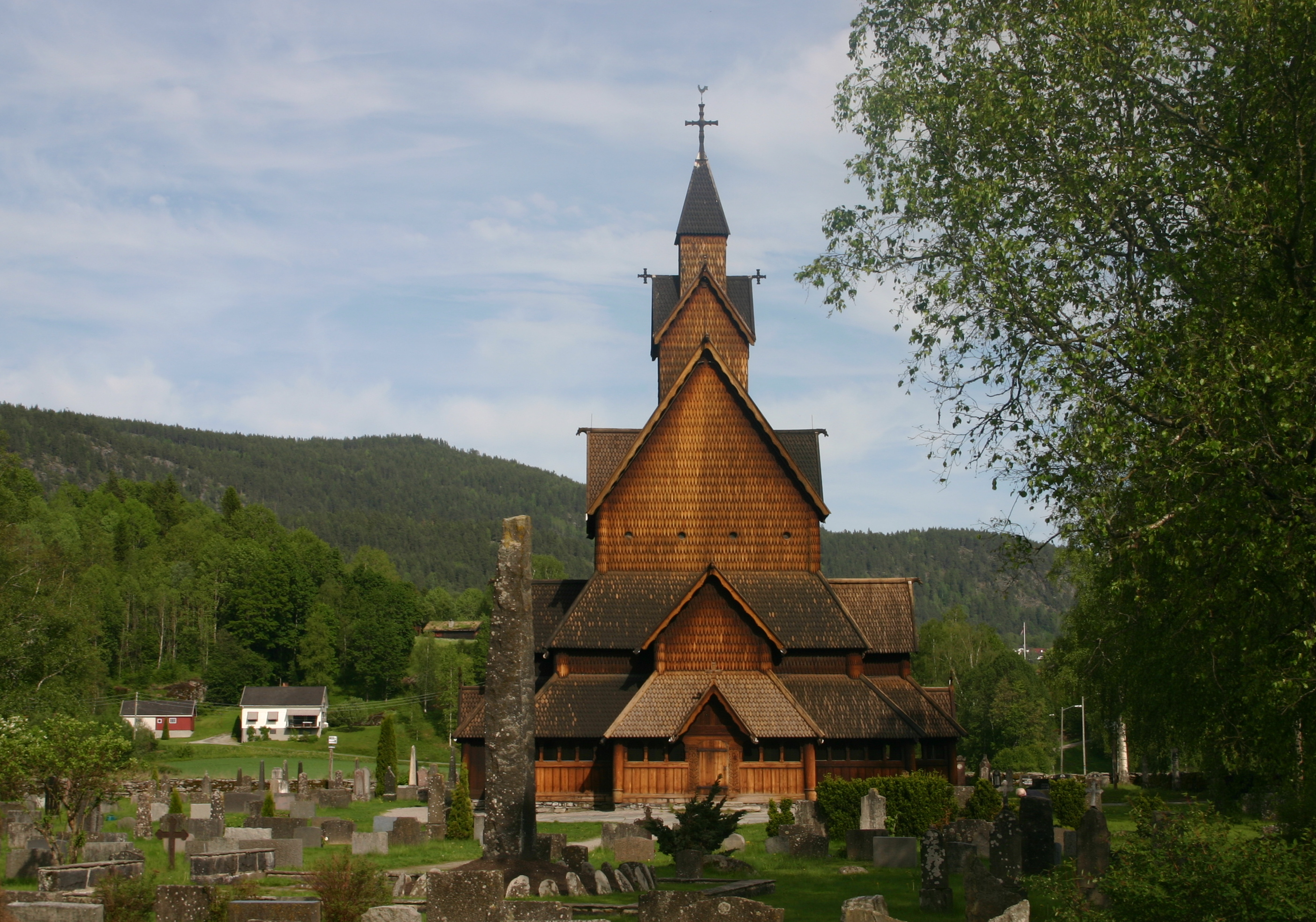 Stave church in Heddal, Norway