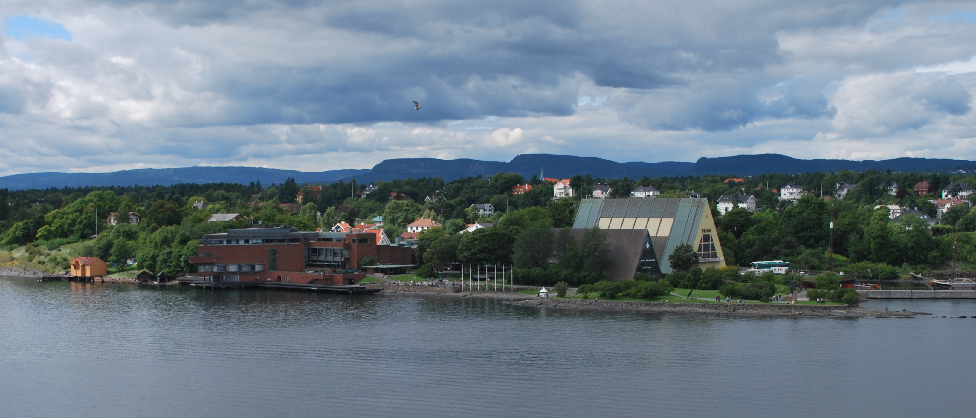 Fram Museum (right) and Norwegian Maritime Museum (Norw. Norsk Sjøfartsmuseum) (left), Bygdøy, Oslo