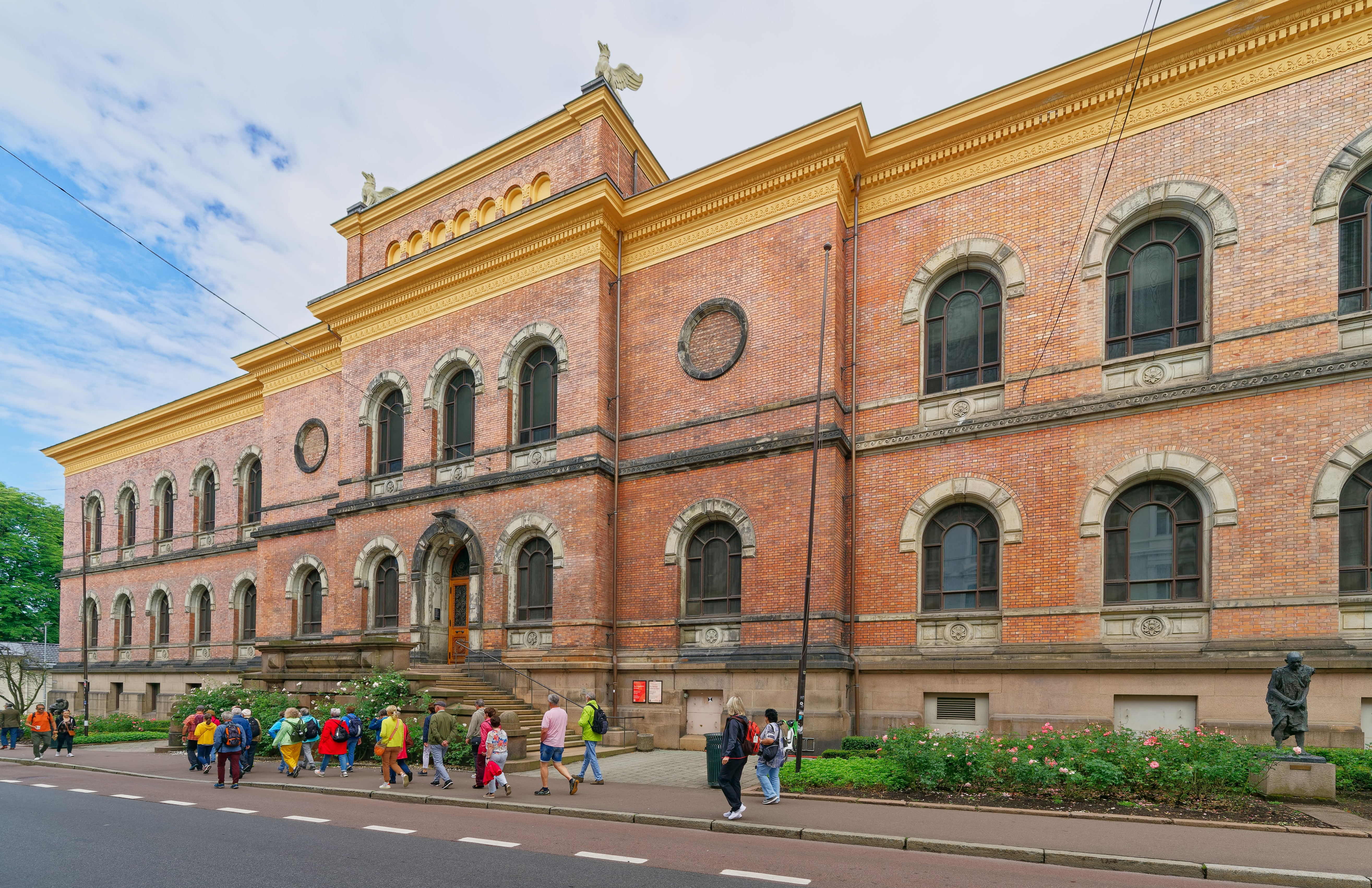 The former Nasjonalgalleriet (National Gallery of Norway), Universitetsgata 13, Oslo, Norway. The hippogriffs on the roof are made by Søren Lexow-Hansen. There are also two on the other side of the building.