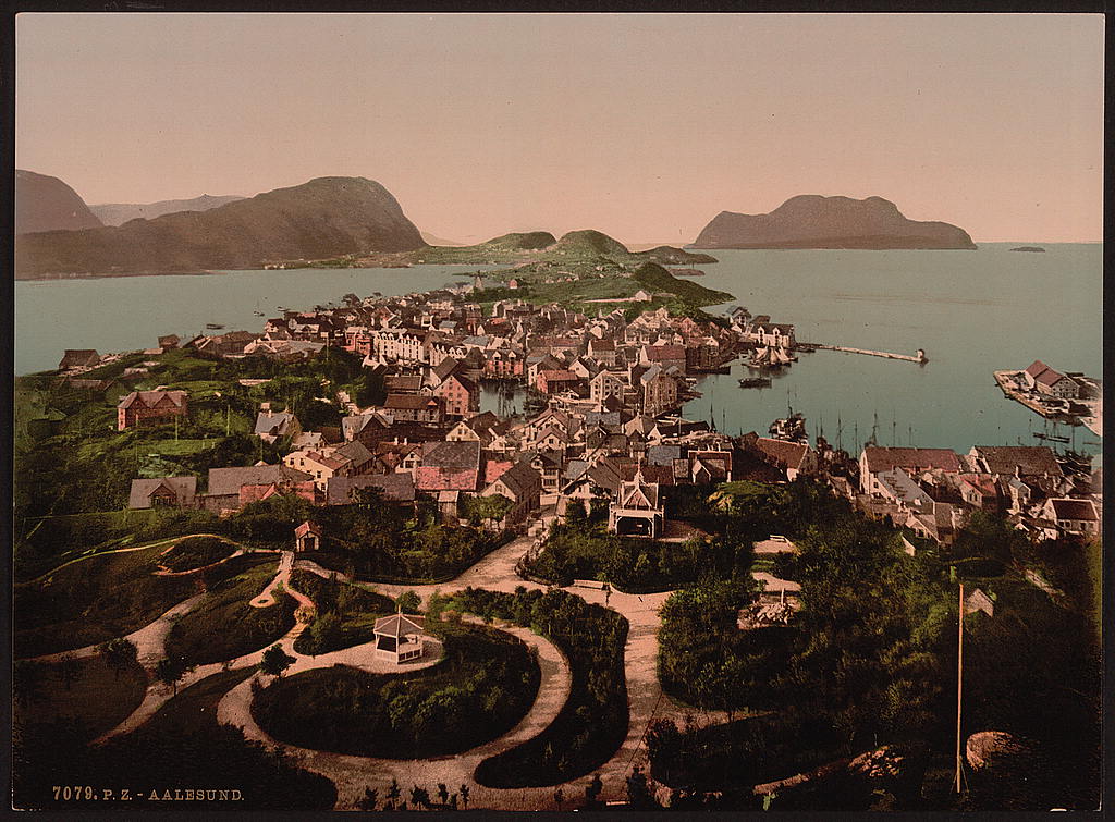General view of Ålesund in Norway