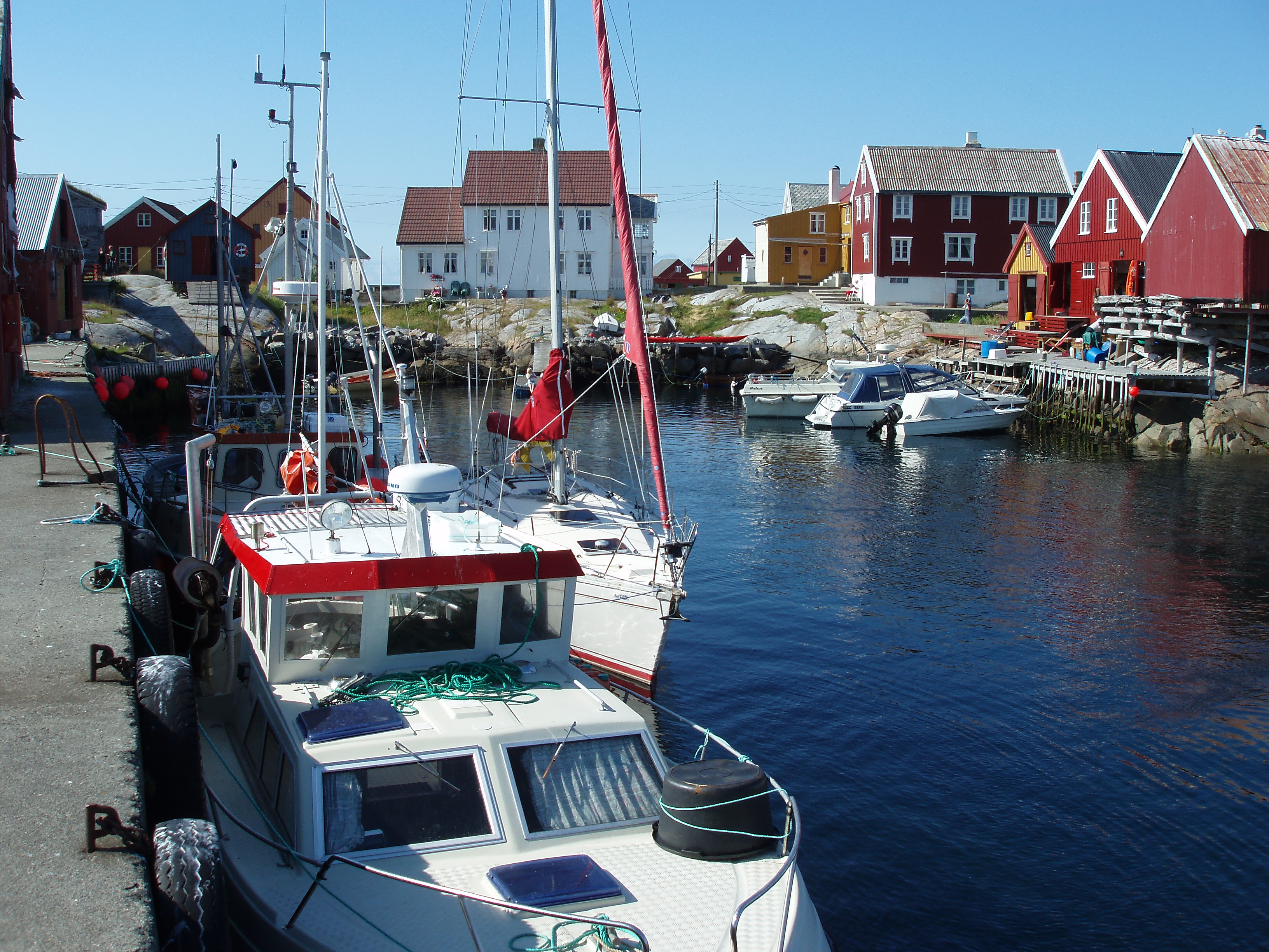 Grip harbour on the island Grip in Kristiansund municipality in Møre og Romsdal county in Norway.