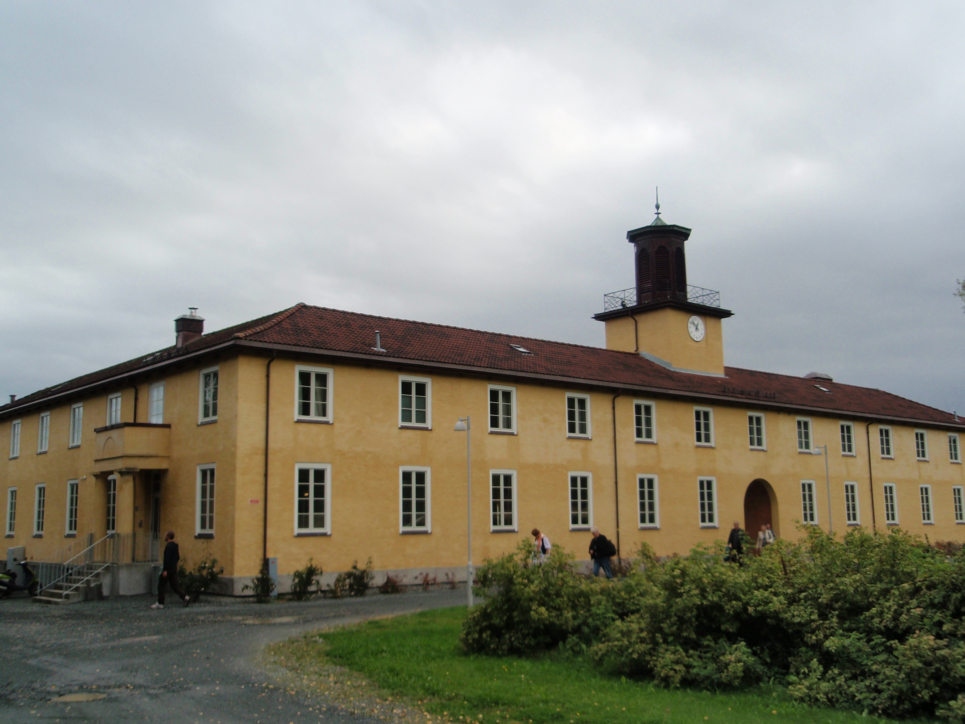 The main building of the Falstad complex in Nord-Trøndelag, Norway. Built as part of a boarding school for boys in the 1920s, the building was part of Falstad concentration camp during the Second World War. Since the 1990s the building has been a museum.