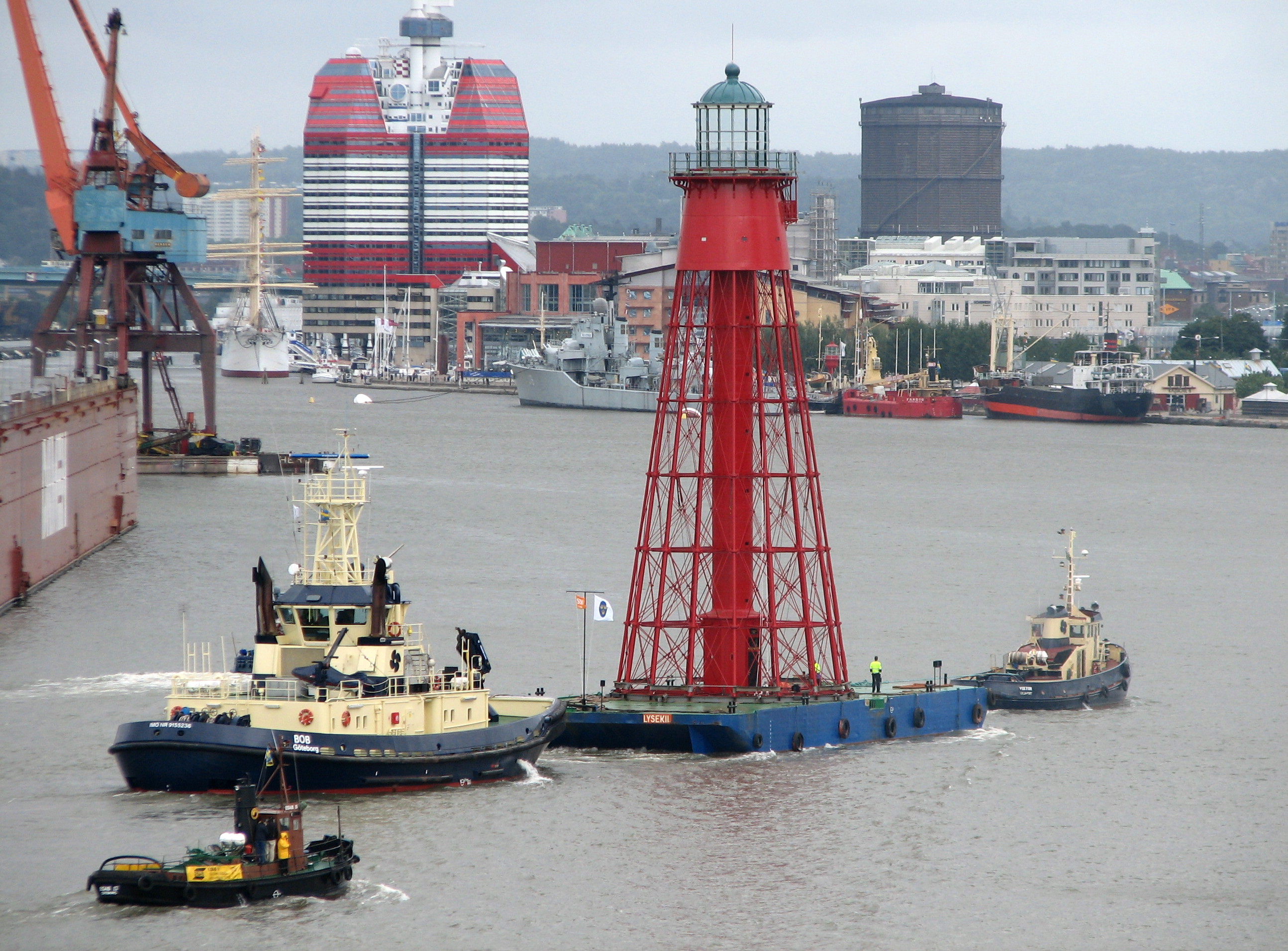The Pater Noster lighthouse on a two day visit to Göteborg just after a complete restoration at the Arendal shipyard.