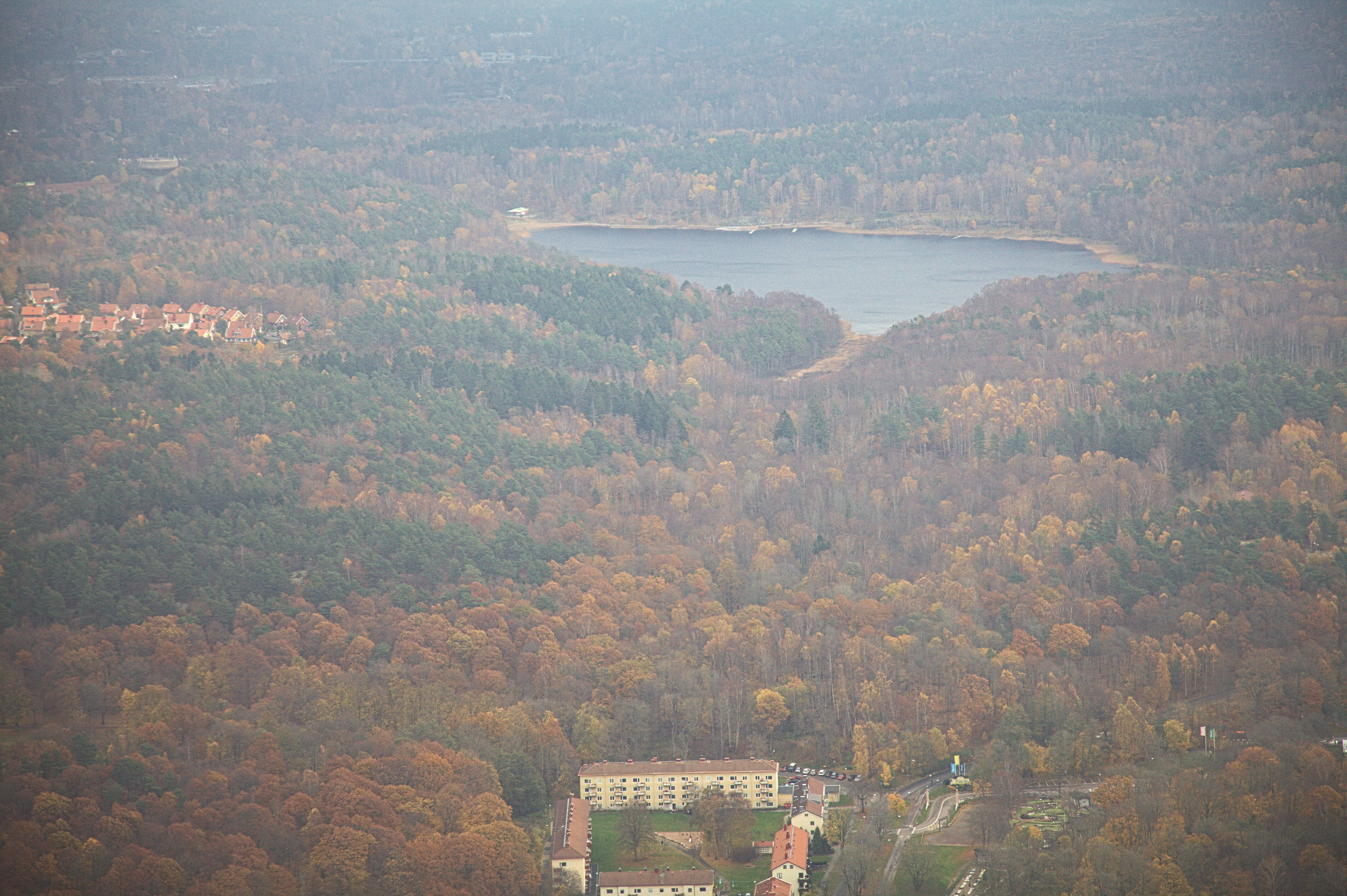 Photo taken on a helicopter over Gothenburg