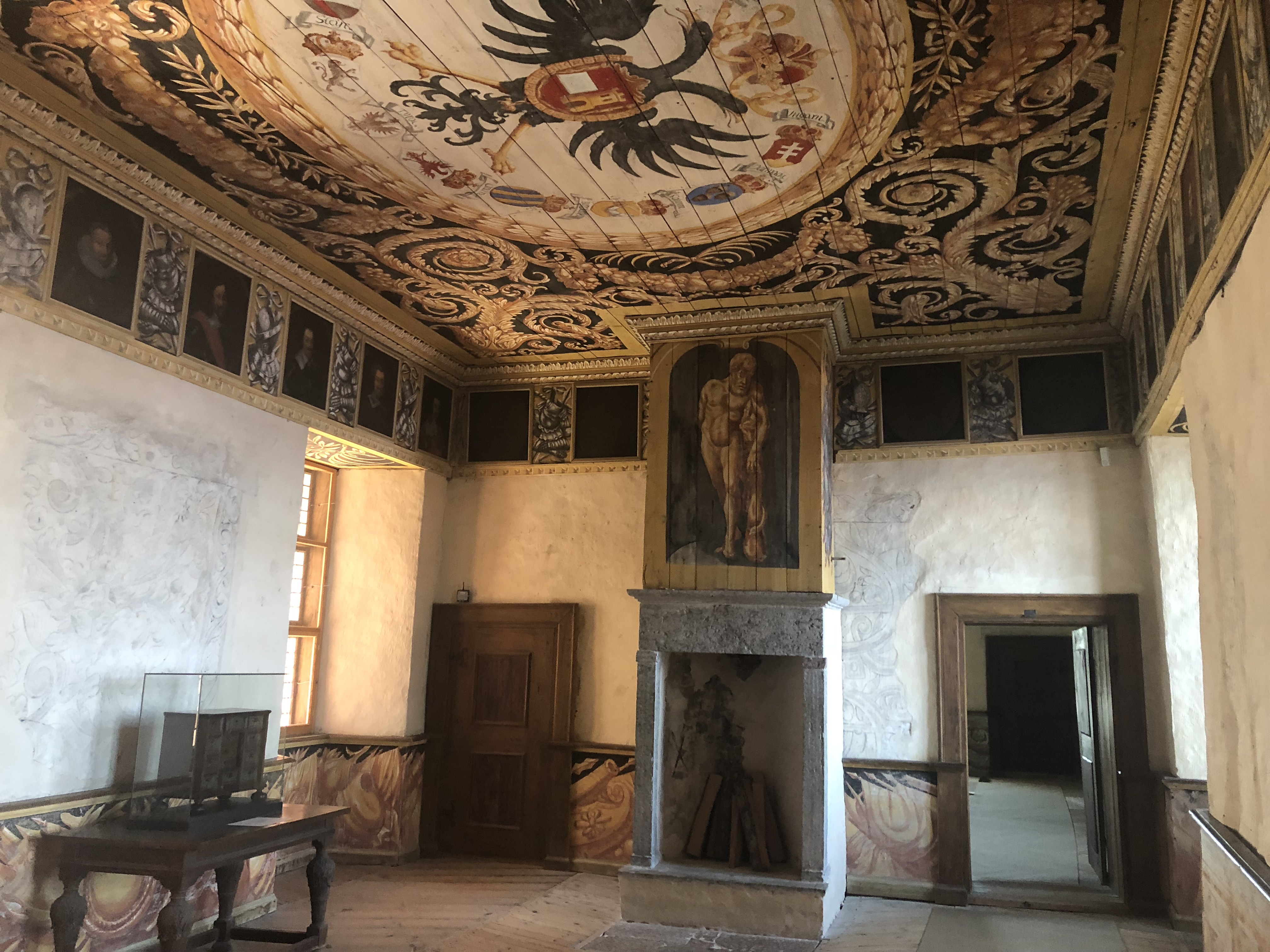 Interiors of the Läckö Castle in Lidköping Municipality, situated on the Lake Vänern in mid-western Sweden. The Castle is built from 1298 onwards,.