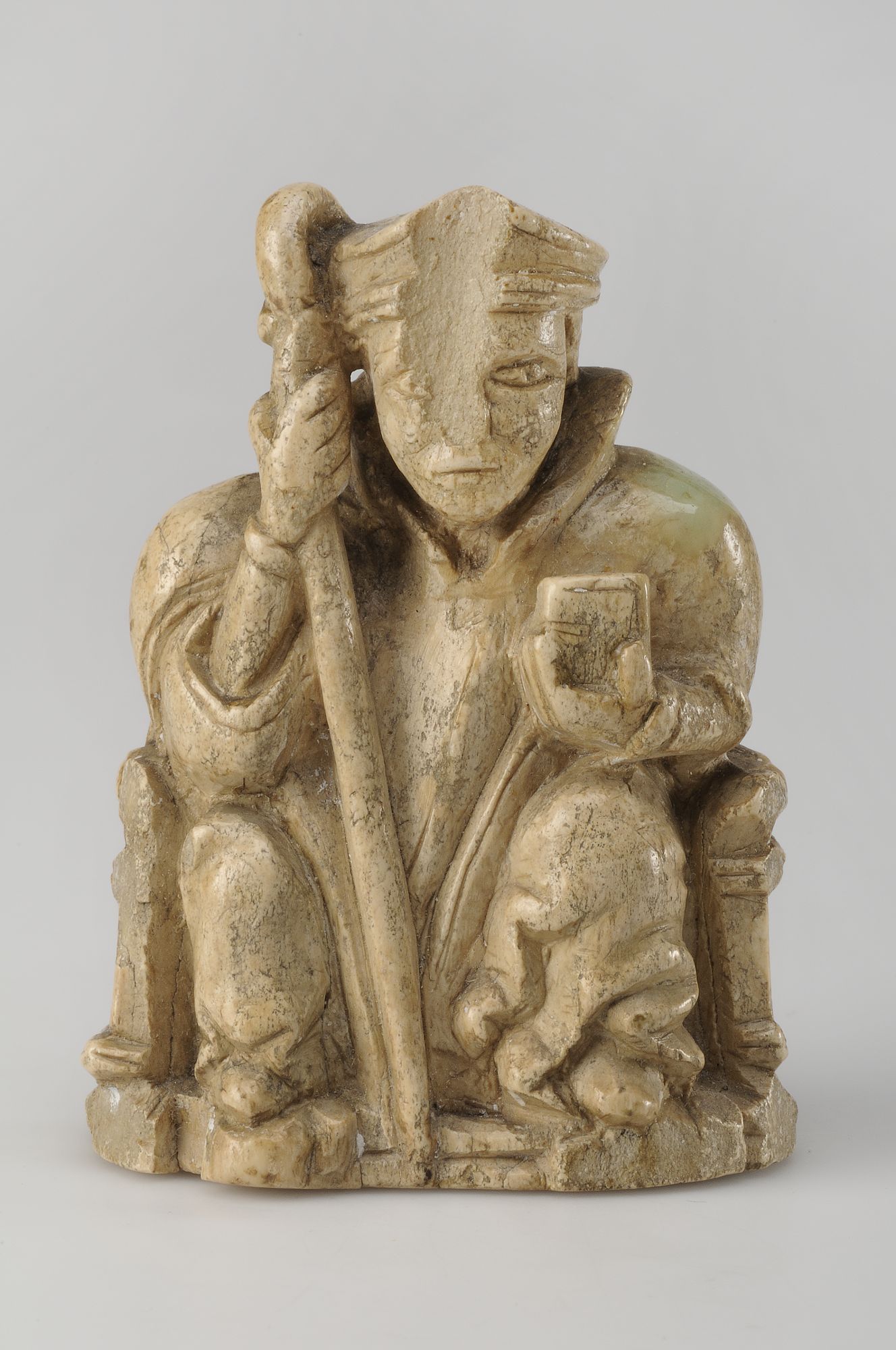 13th-century walrus ivory chess bishop found at Stegeborg Castle