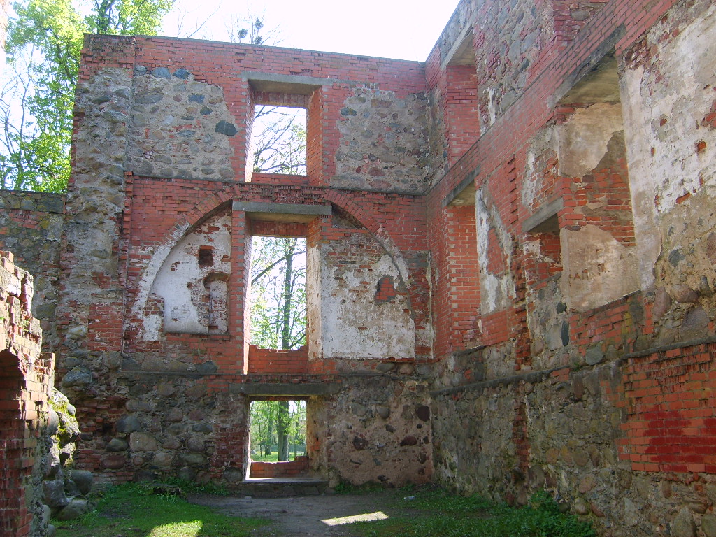 Castle ruins in Grobina