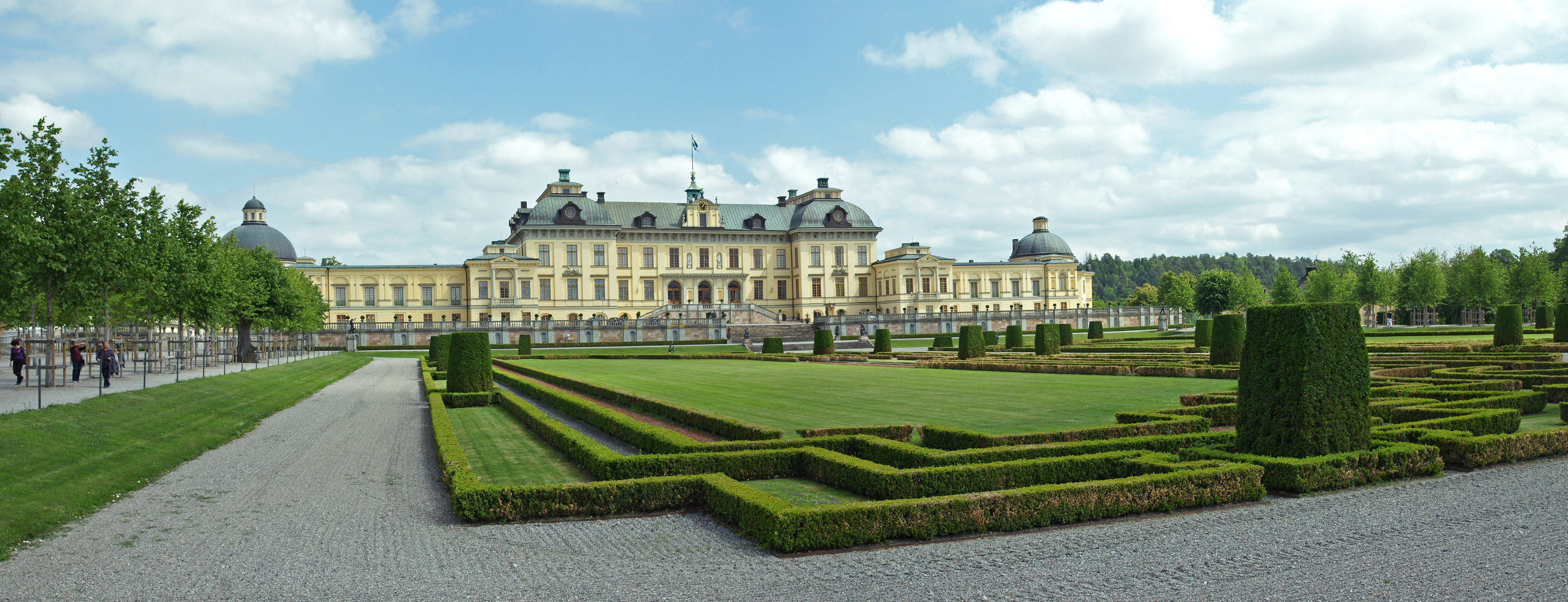 Drottningholm Palace on the island of Lovön outside Stockholm, Sweden.