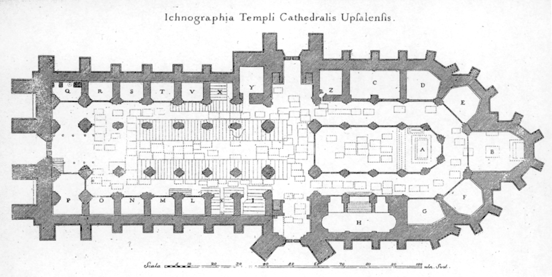 Uppsala Cathedral plan 1770 - from Busser, Om Upsala Stad etc.jpg