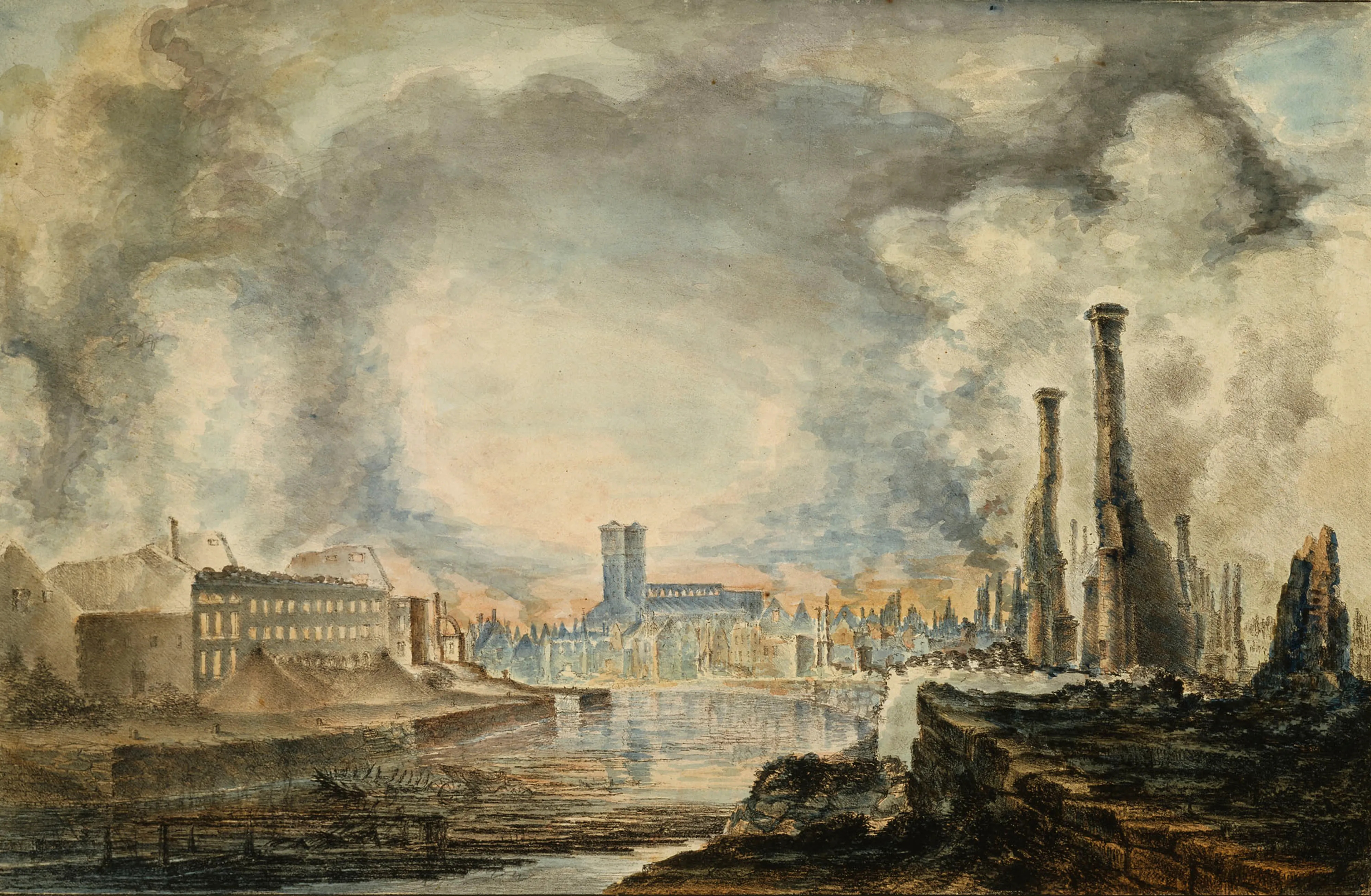 Image of central Turku in 1827 after the Great fire that almost destroyed the entire city.