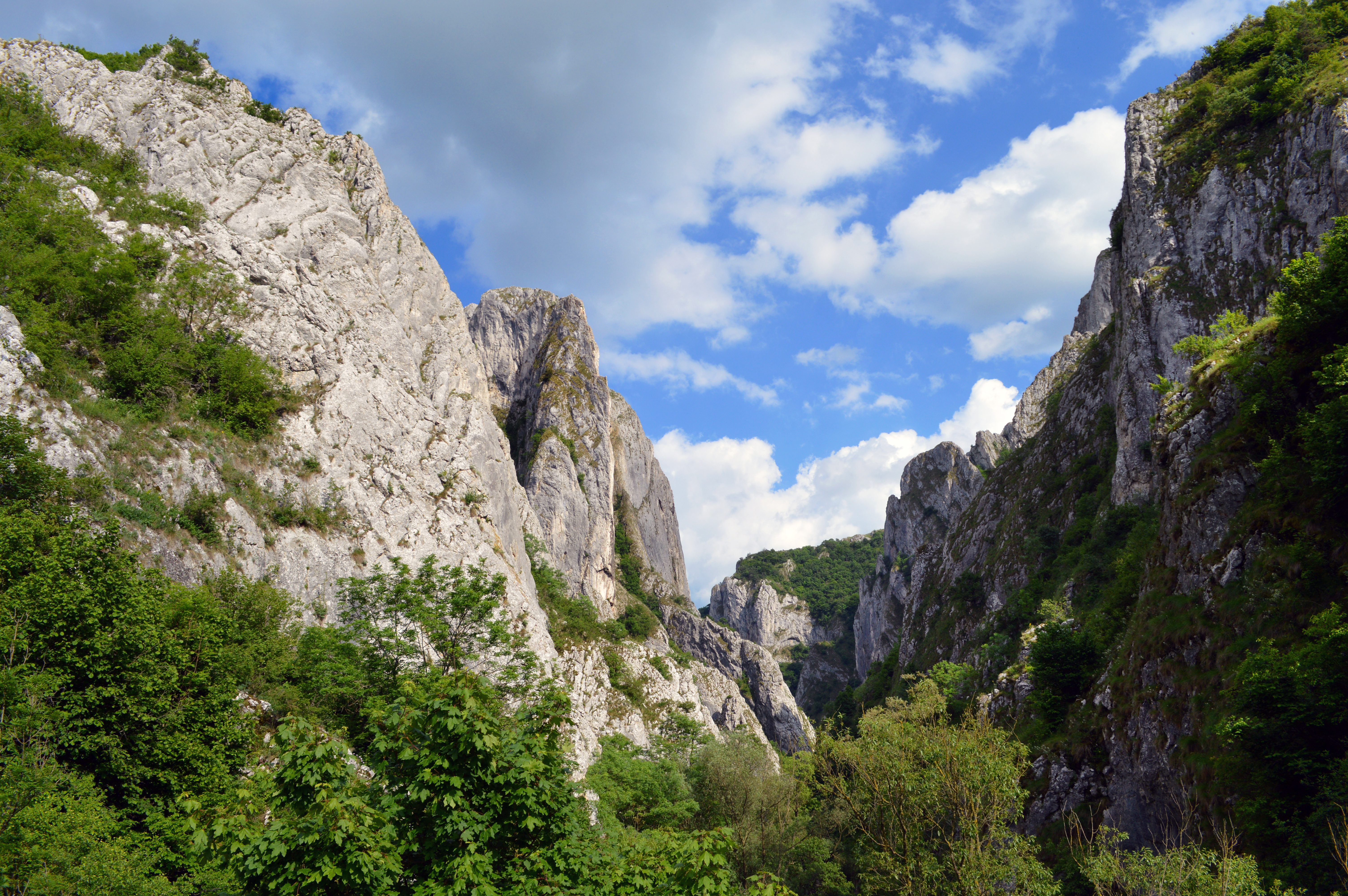 Looking east through the Turda gorge, Romania, 2017