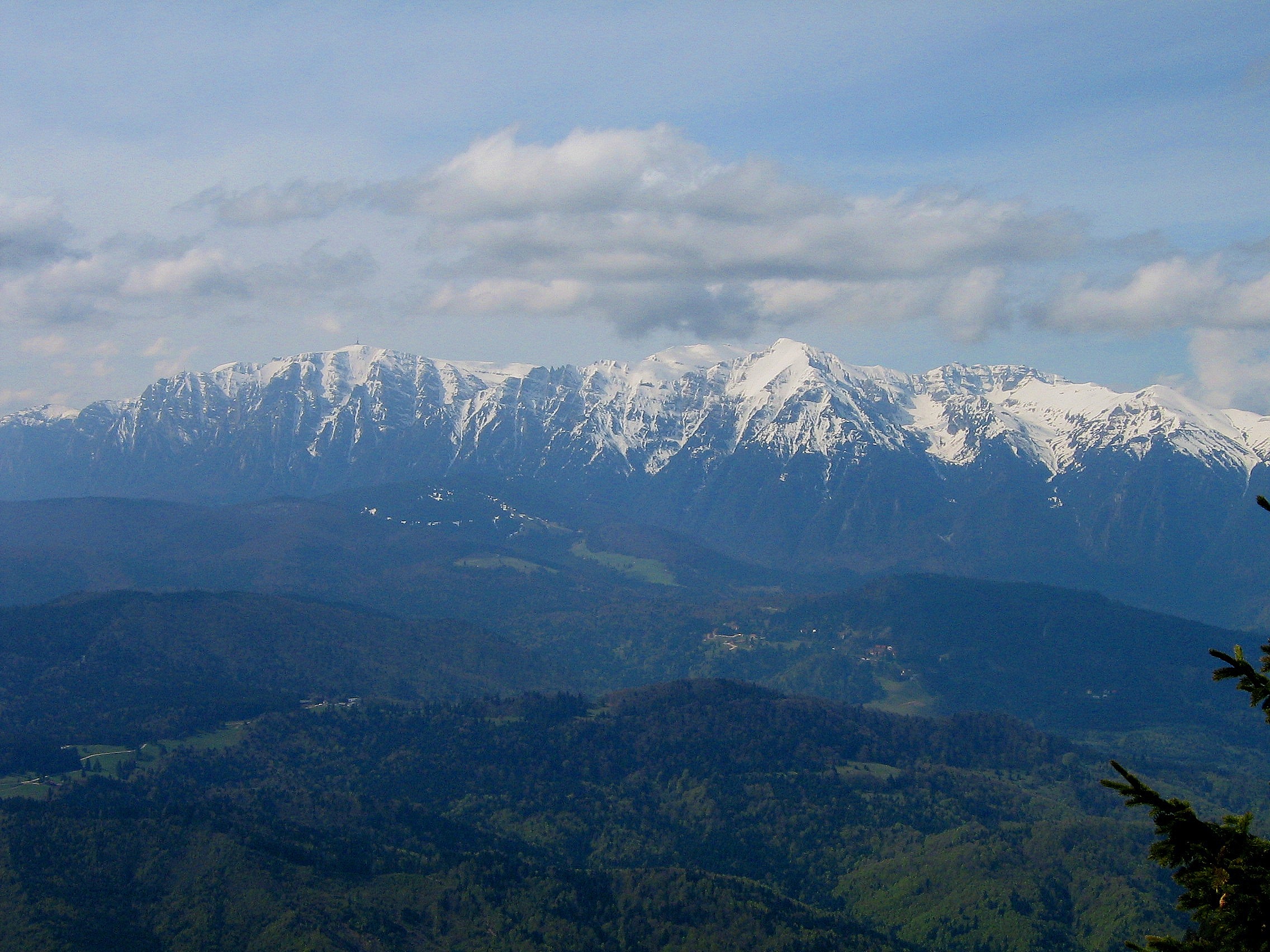 Bucegi mountains seen from Postavaru summit.