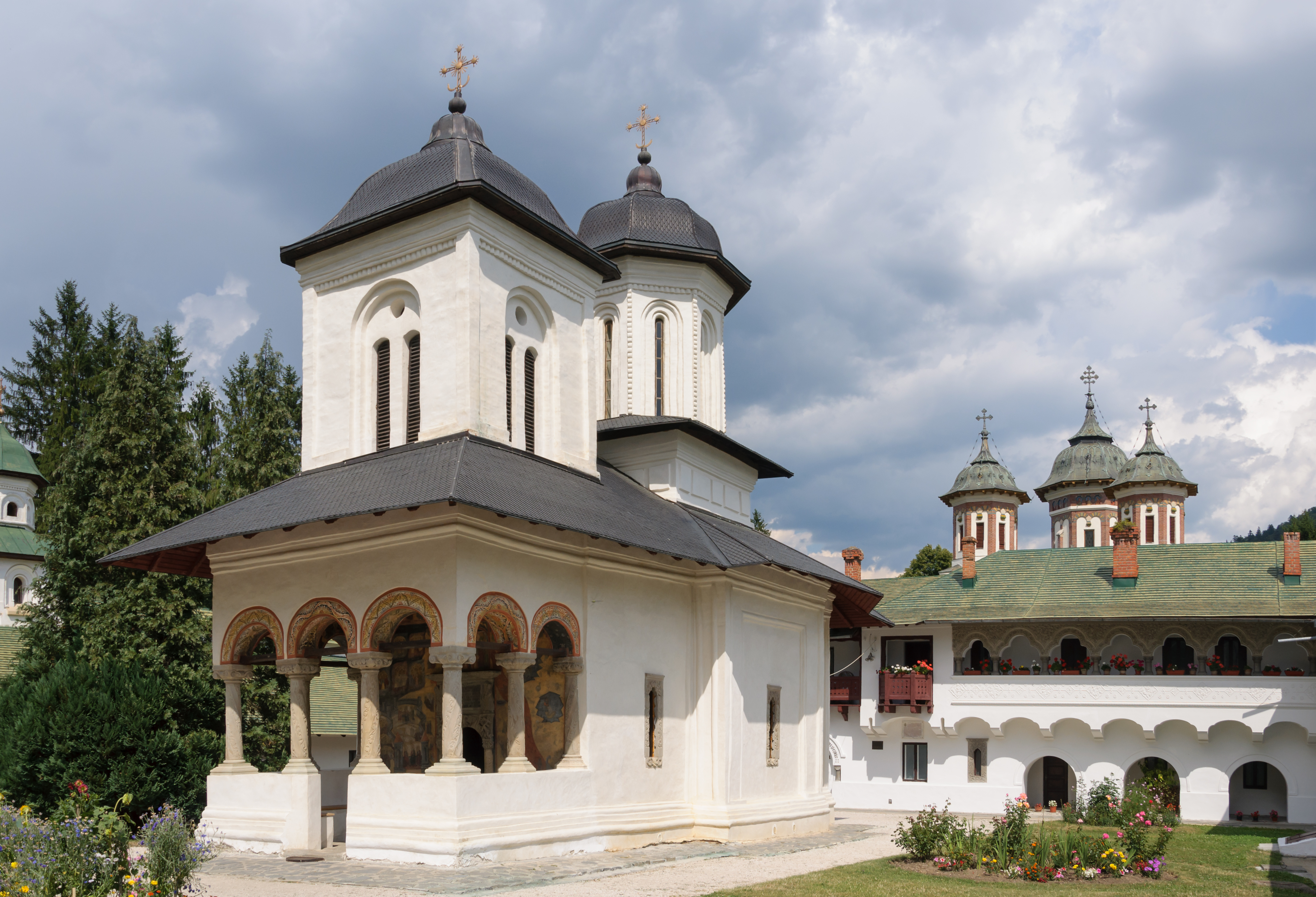 The Old Church (Biserica veche, 17th-century) of the Sinaia Monastery, Sinaia, Prahova County, Romania.