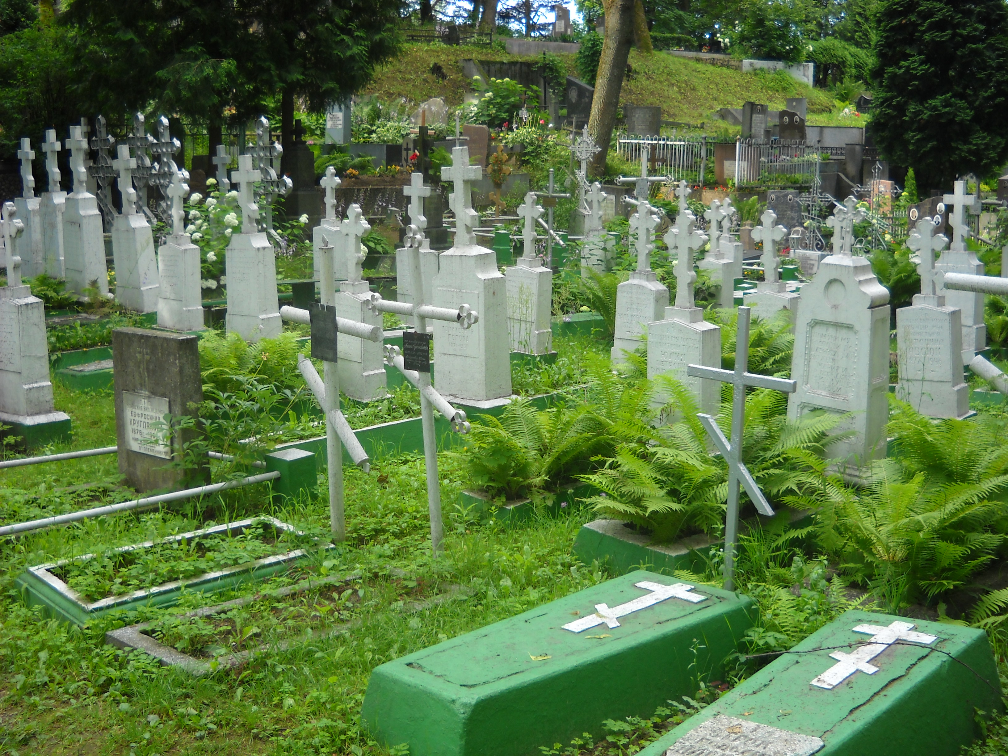 Orthodox cemetery in Vilnius. Graves of the nuns of St. Mary Magdalene Monastery.