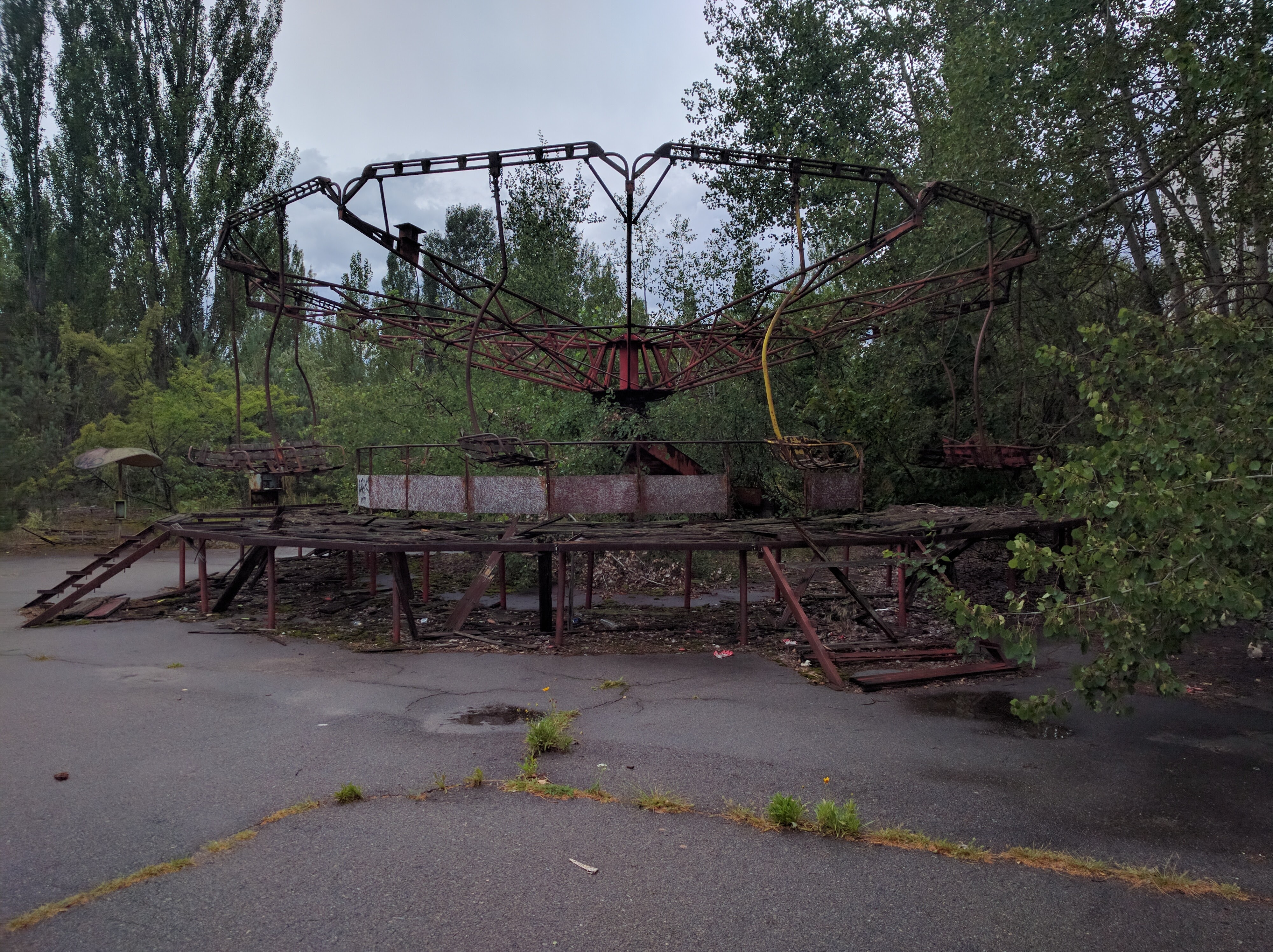 Paratrooper in Pripyat's amusement park