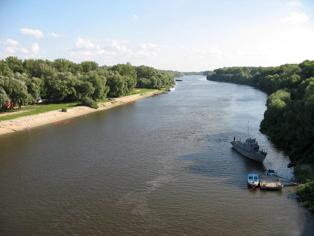 The Desna River in Chernihiv, Ukraine.
