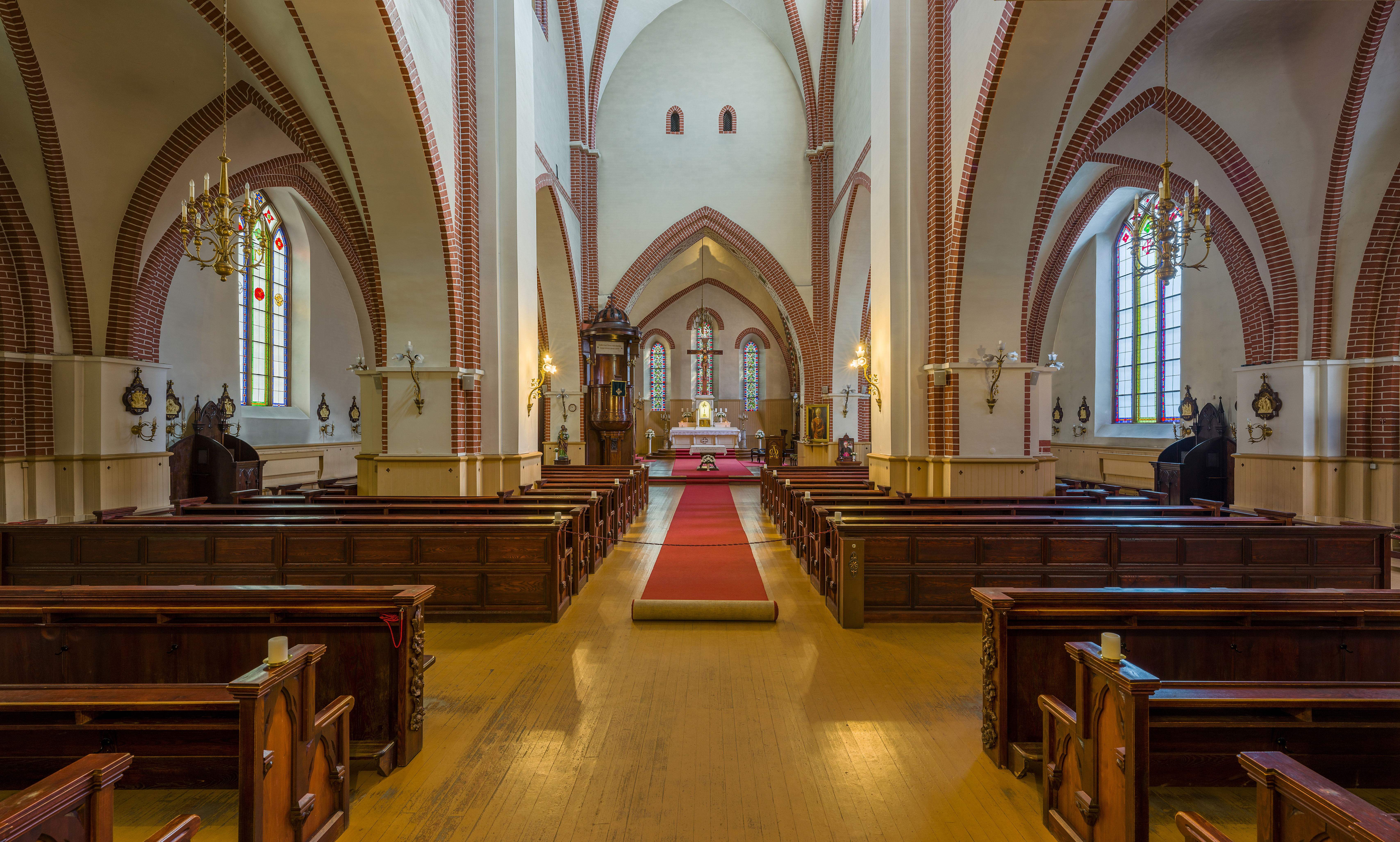 Interior of Cathedral of Saint James in Riga, Latvia.