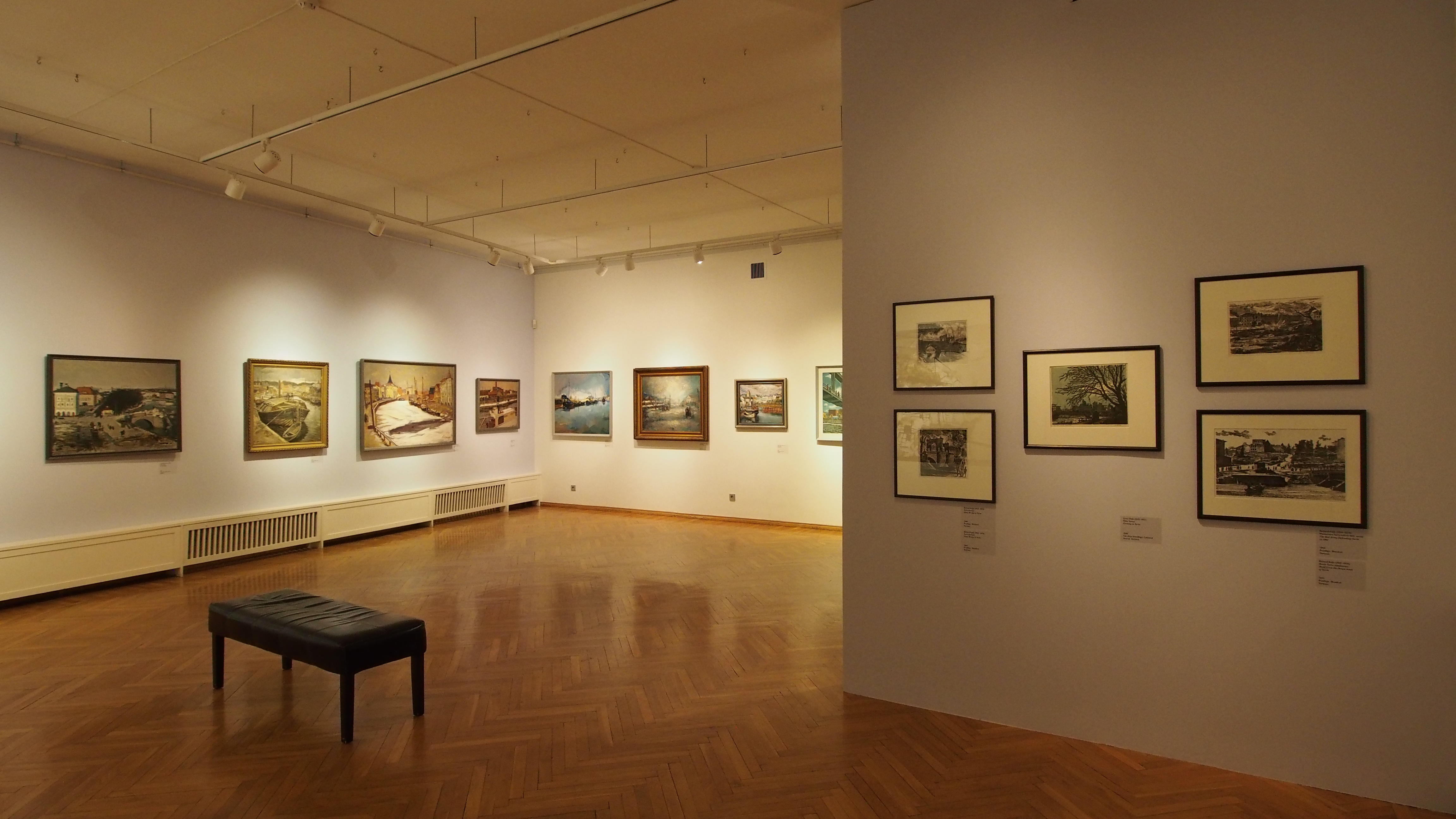 View from the exhibition "Changing Tartu in four views" at the Tartu Art Museum in C.E.2016. The exhibition was on from November 11, C.E.2016 to March 12, C.E.2017. Its curator was Merli-Triin Eiskop.