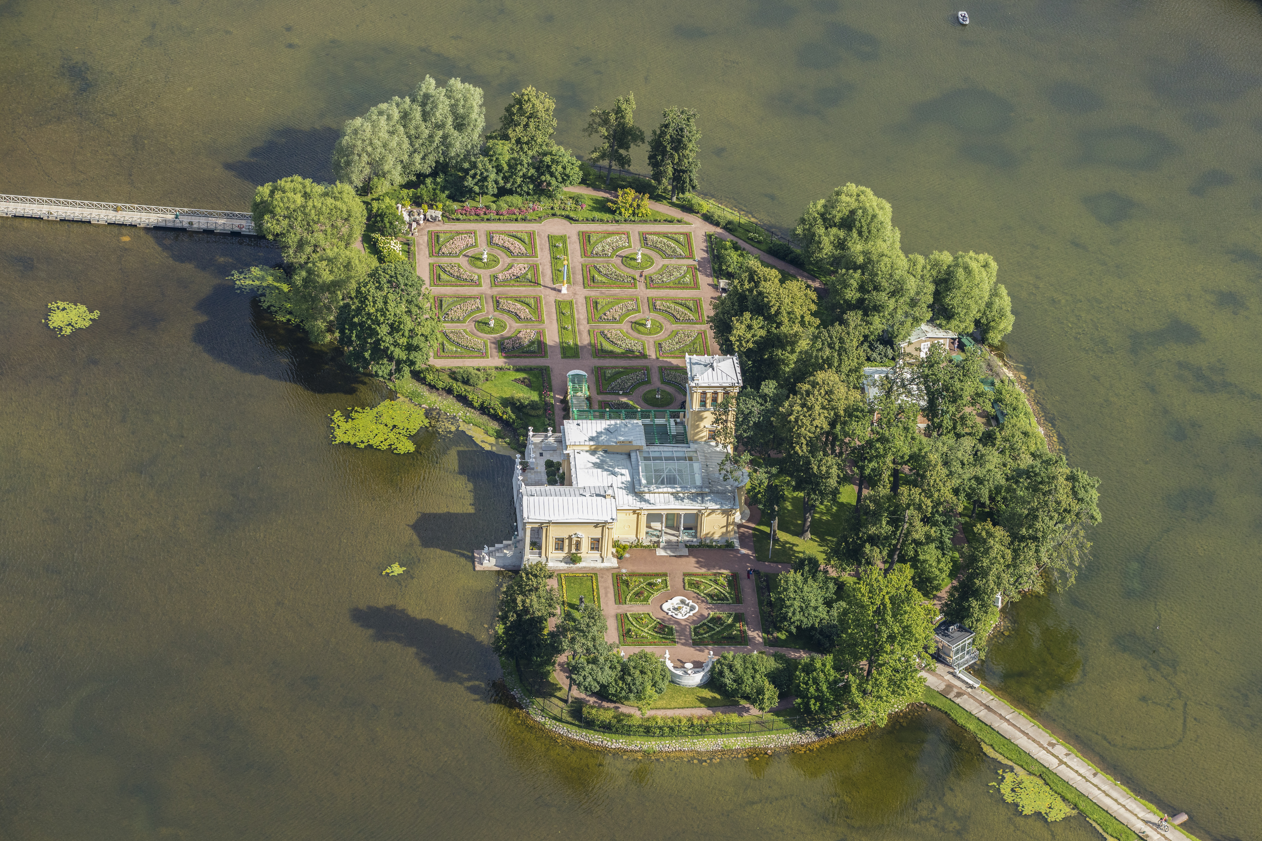 The Tsaritsyn Pavilion on the grounds of Peterhof Palace, Petergof, Saint Petersburg, Russia.