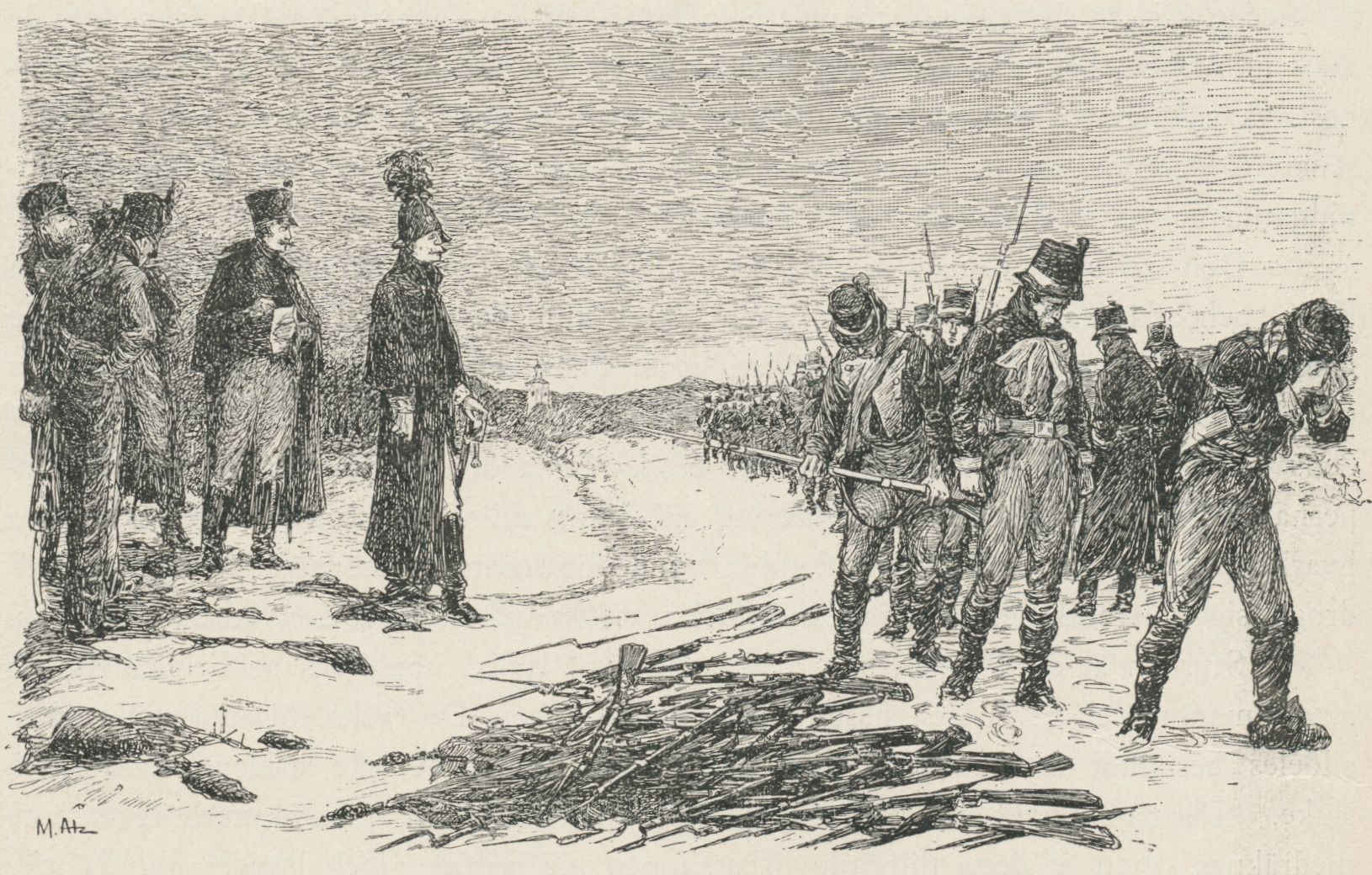 After the Capitulation of Kalix, in 1809, the Finnish troops marched past Kemi Church, where they laid down their weapons to the Russians, before marching home to Finland.