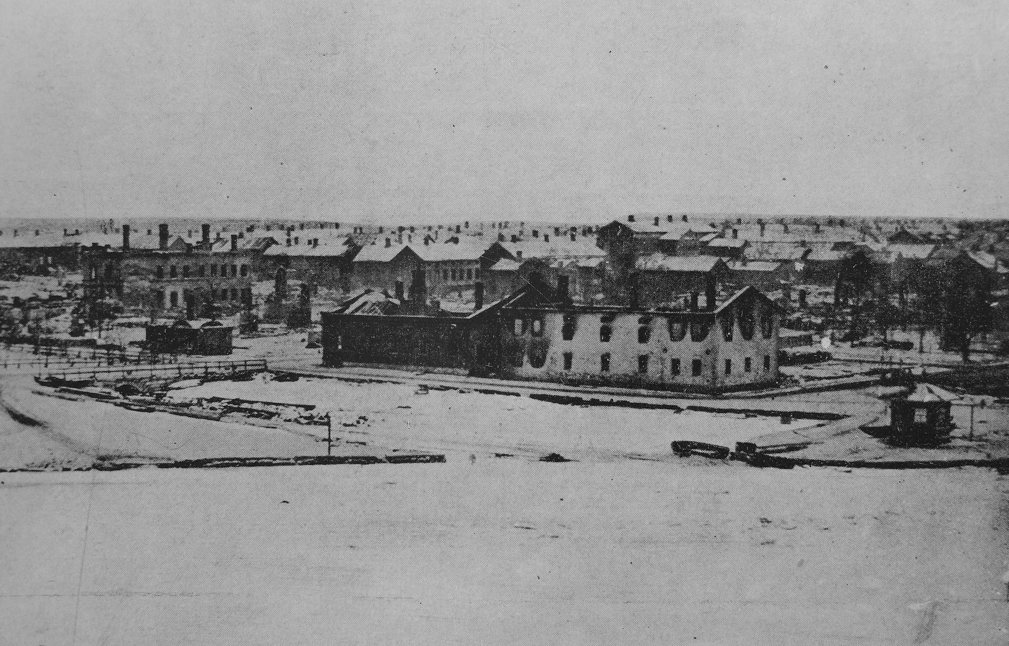 The city of Oulu, Finland, after the fire on November 2, 1882.