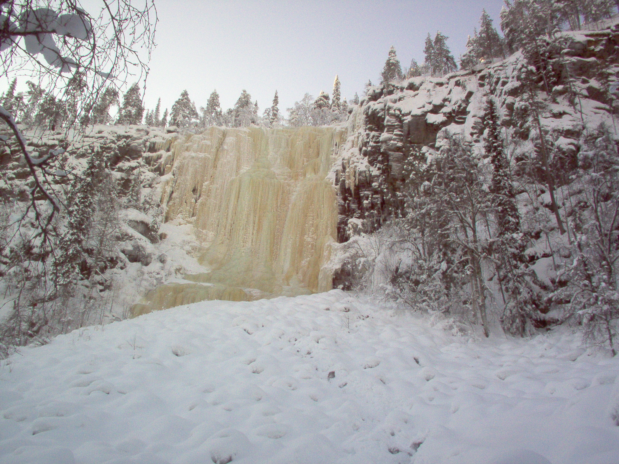 Icewall at Korouoma in Posio, Finland.