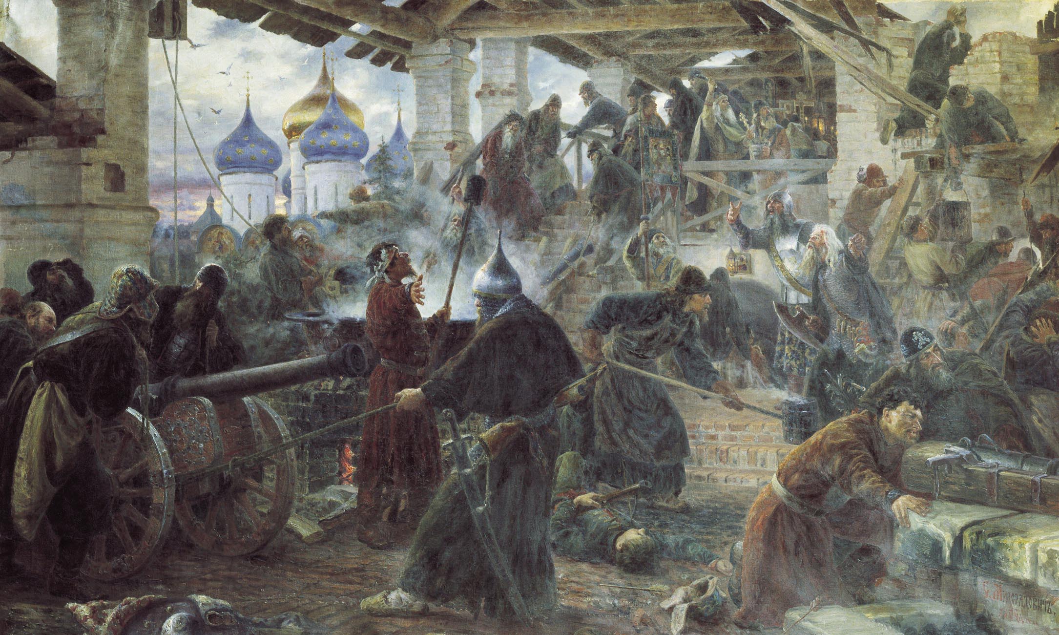 Sergey Miloradovich (1851-1943). Defense of the Troitse-Sergiyeva Lavra against the Poles in 1610.