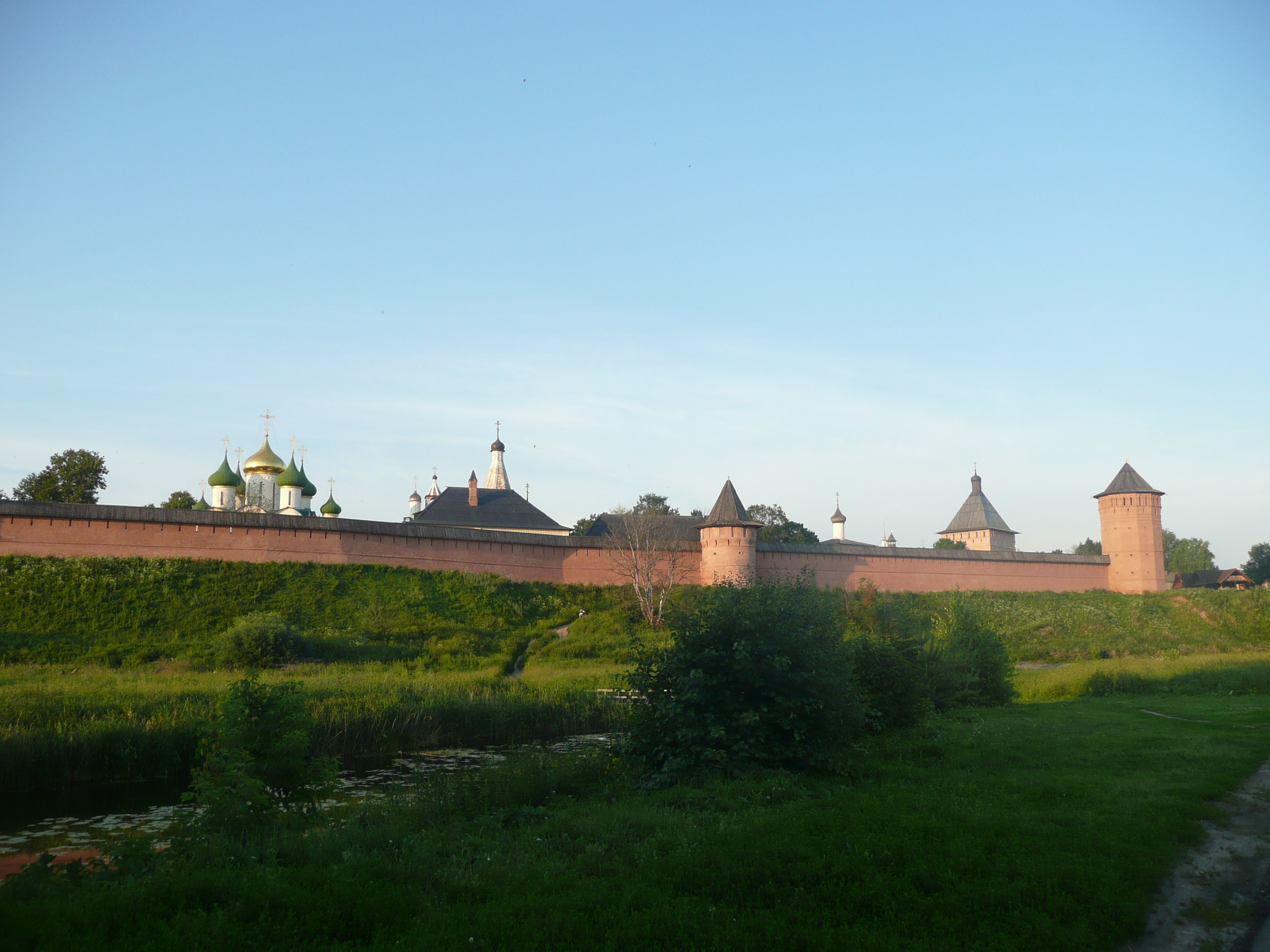 Spaso-Evfimiev monastery in Suzdal, view over the river Kamenka