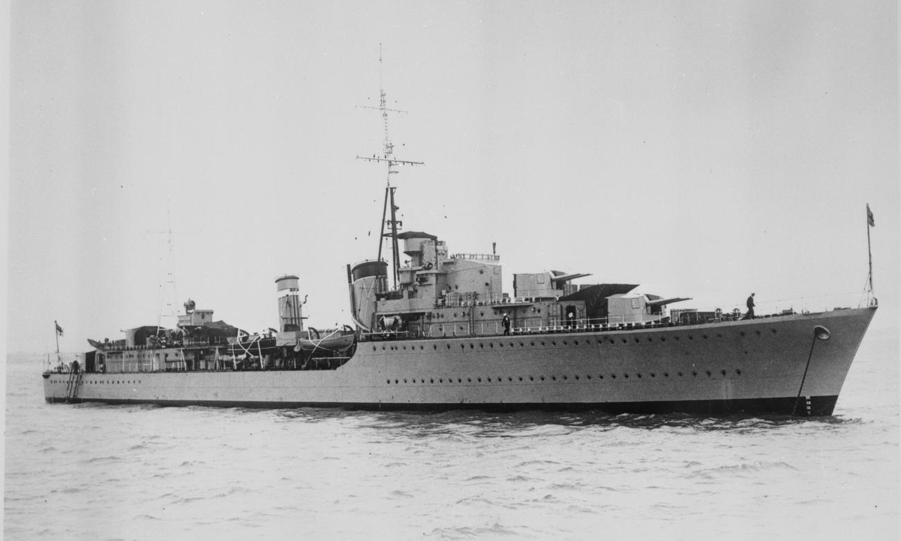 HMS Somali (F33) at anchor.